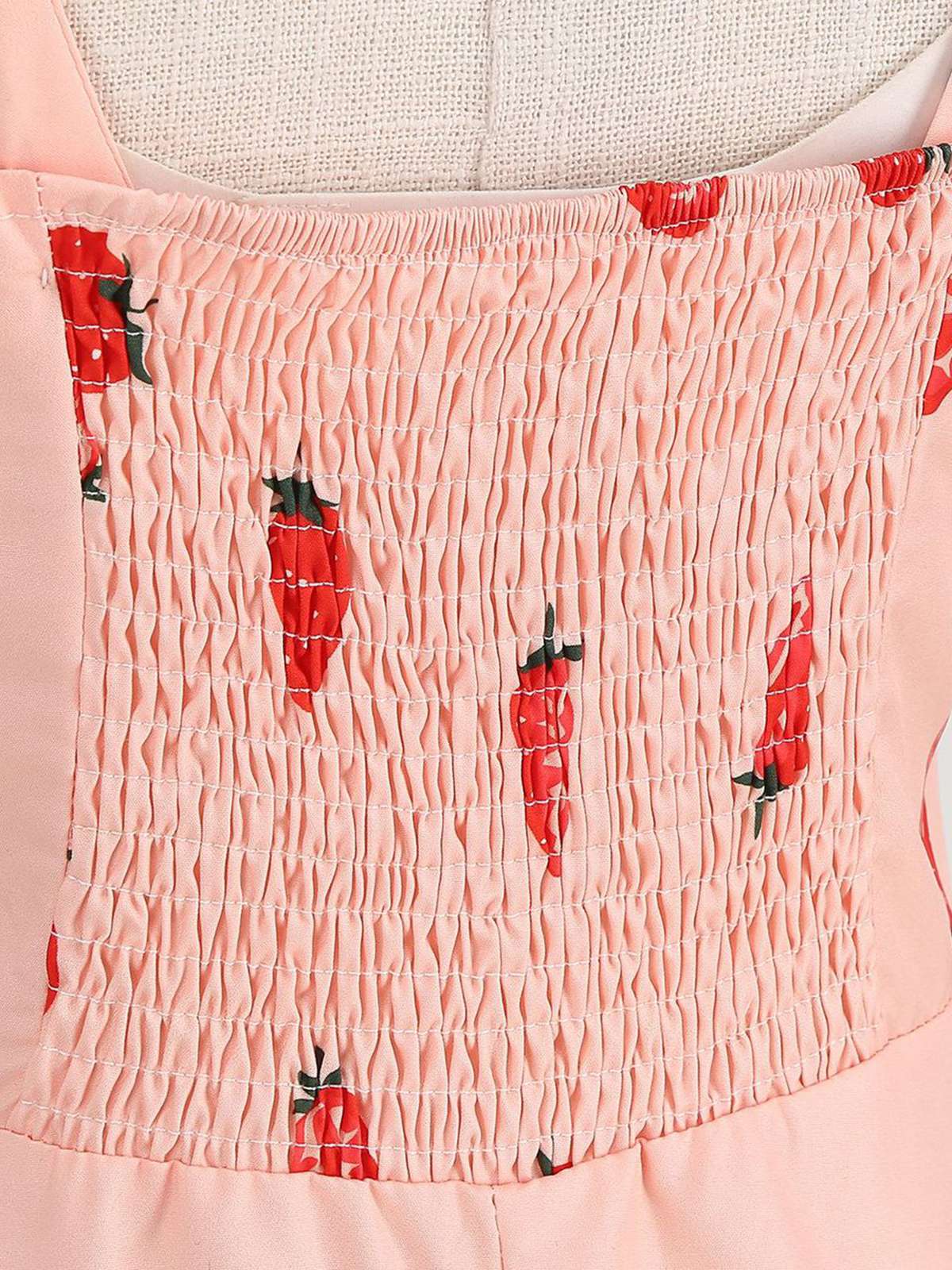 1950s Botanical Print Strap High Waist Dress - Image 8