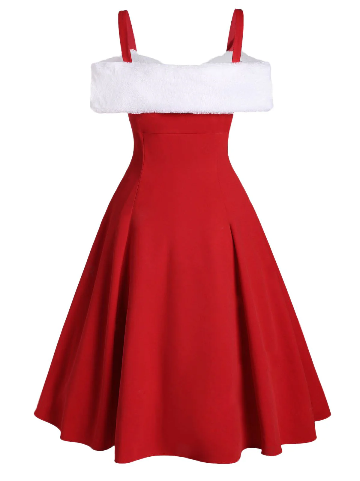 1950s Bow Cold Shoulder Swing Dress - Image 6