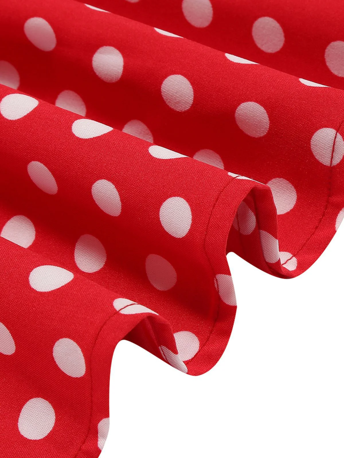 1950s Bow Tie Neck Polka Dot Belted Dress - Image 8
