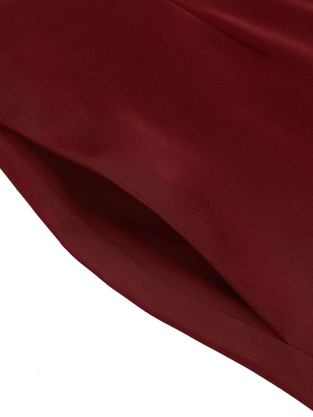 Red 1950s Burgundy Button Wide leg Pants - Image 5