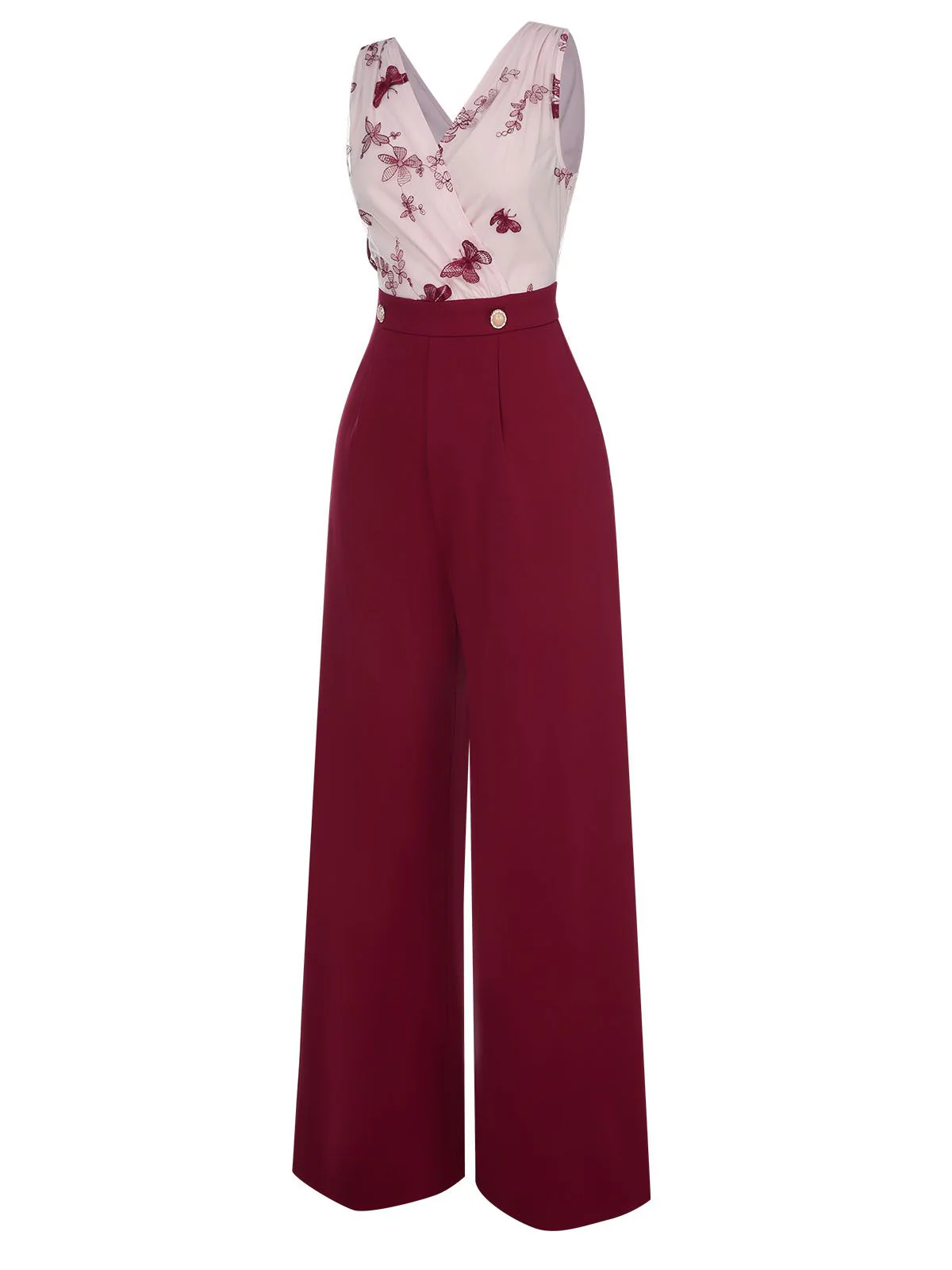 1930s Butterfly Button Patchwork Jumpsuit - Image 5