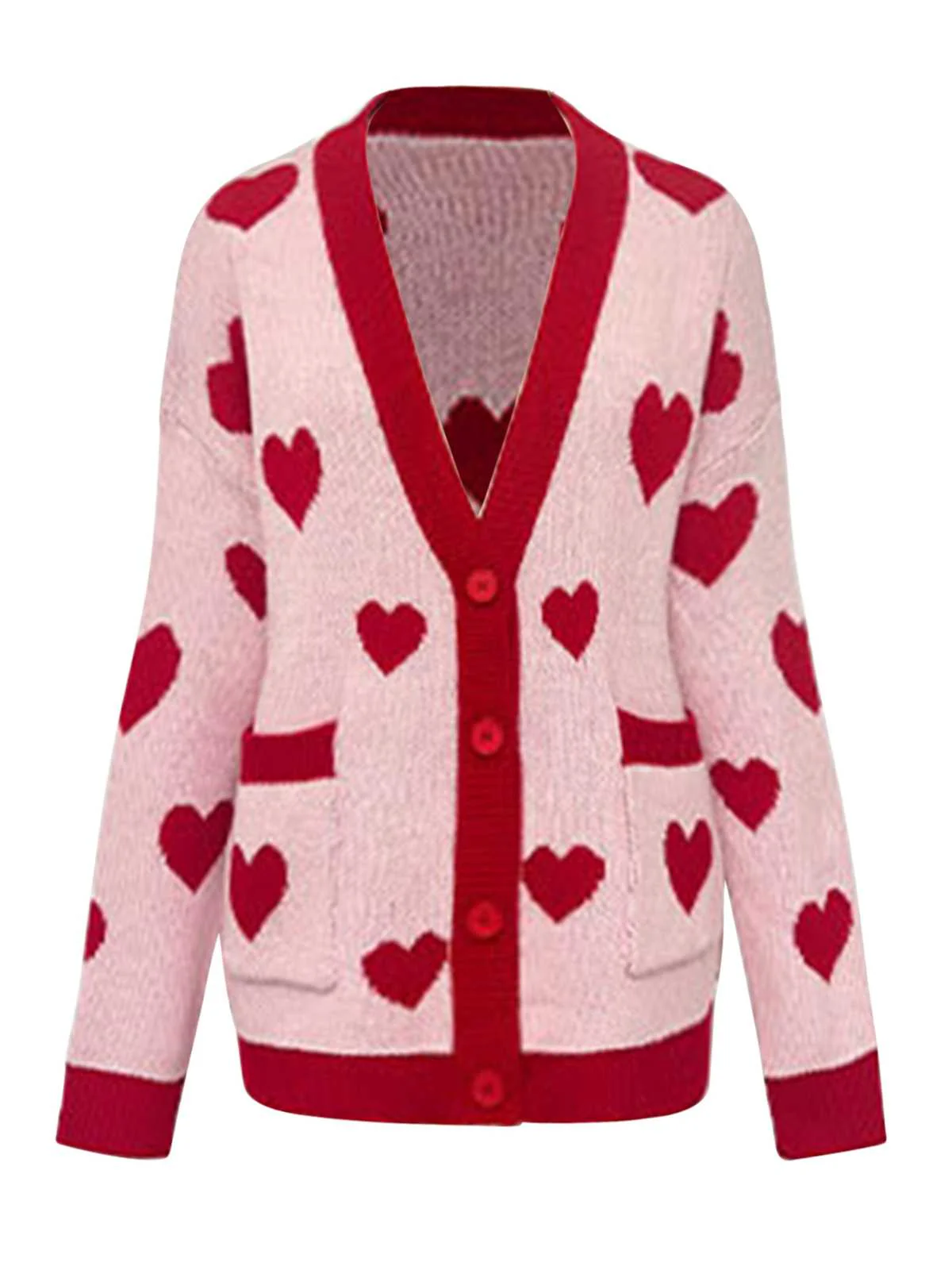 1950s Button Heart Dot Knitted Cardigan - Image 5