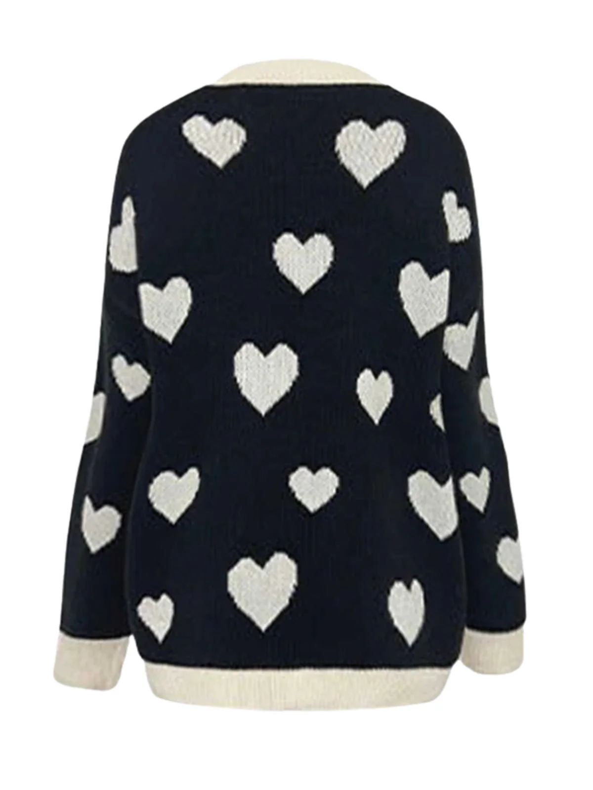 1950s Button Heart Dot Knitted Cardigan - Image 8