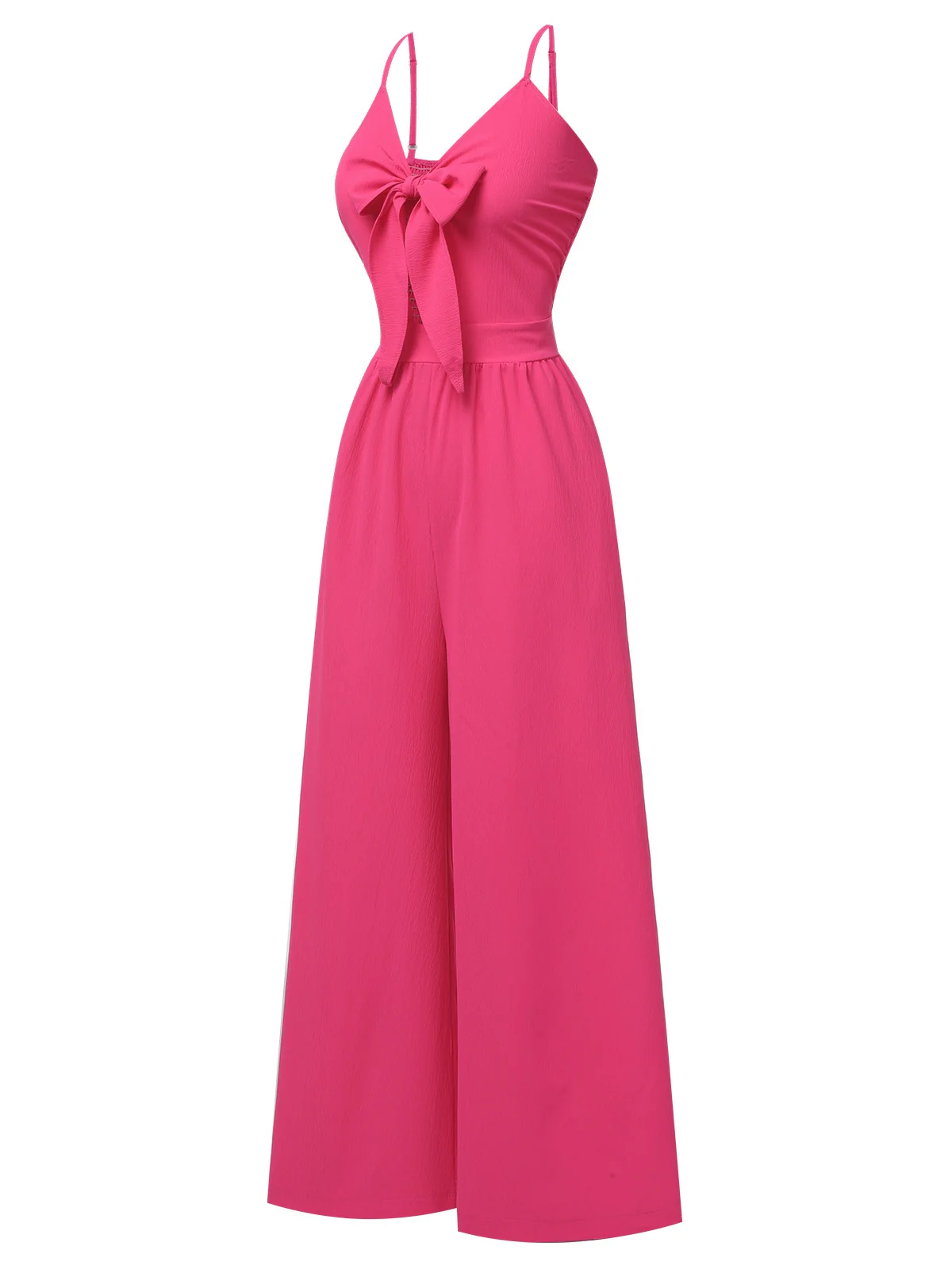 1950s Chest Bow Spaghetti Strap Jumpsuit - Image 2