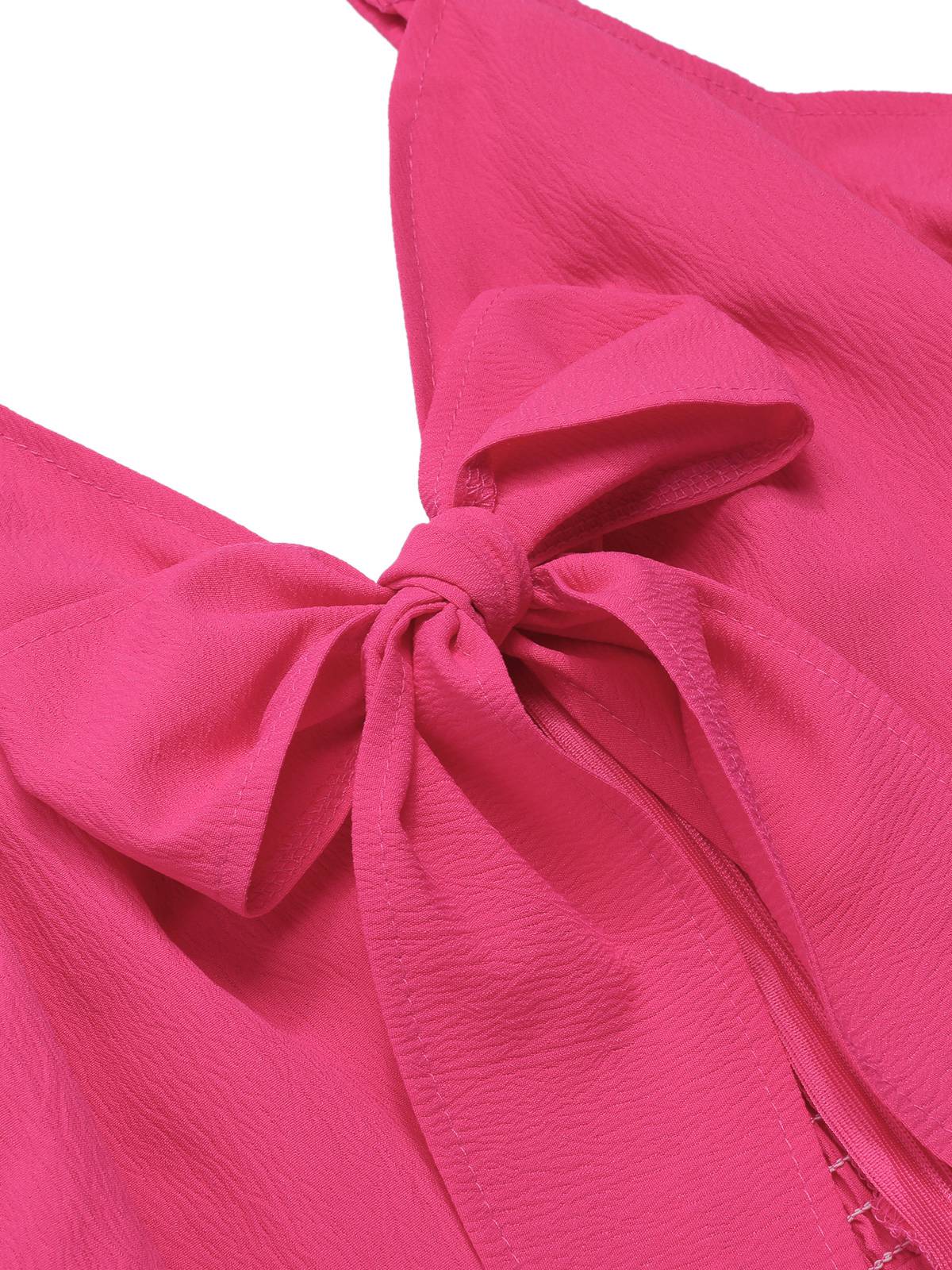 1950s Chest Bow Spaghetti Strap Jumpsuit - Image 4