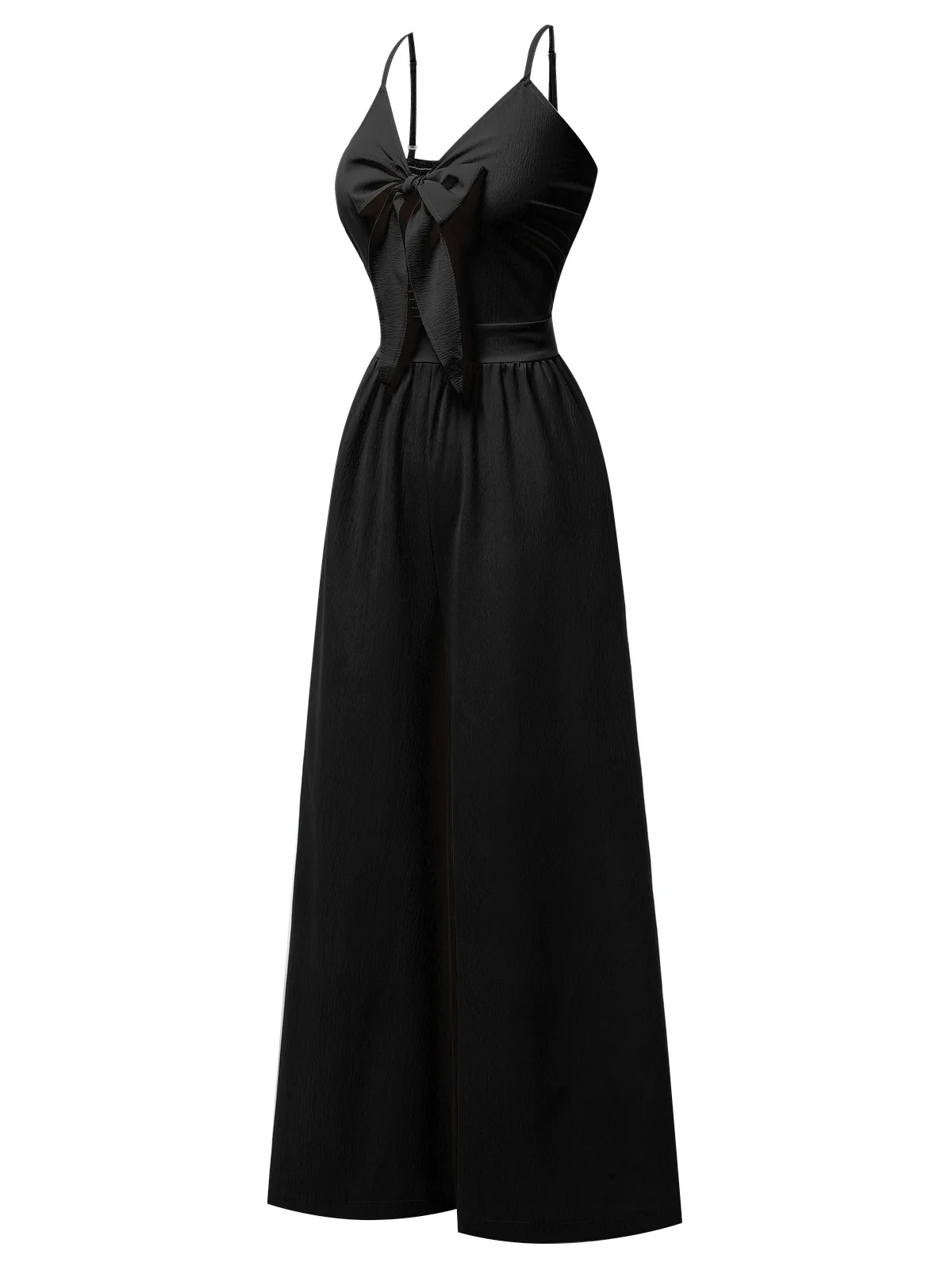 1950s Chest Bow Spaghetti Strap Jumpsuit - Image 6