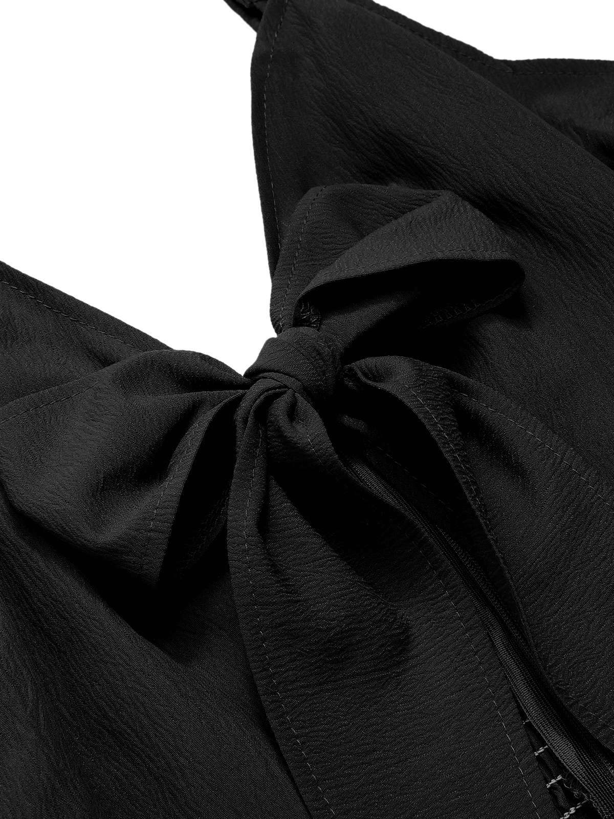 1950s Chest Bow Spaghetti Strap Jumpsuit - Image 8