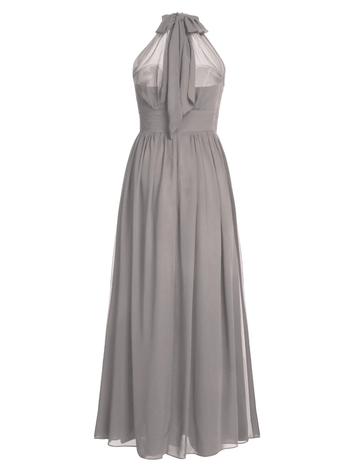 1950s Chiffon Sleeveless Solid Vintage Dress - Image 10