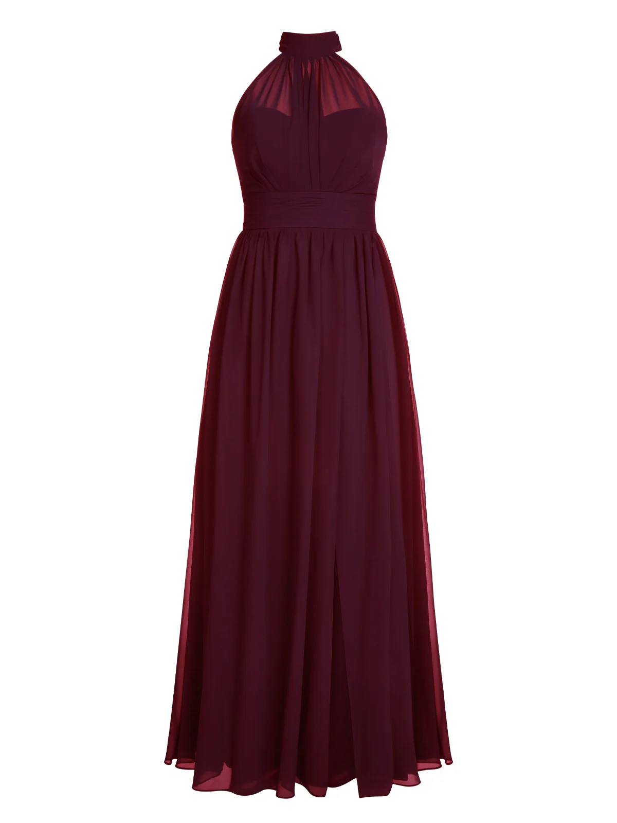 1950s Chiffon Sleeveless Solid Vintage Dress - Image 13