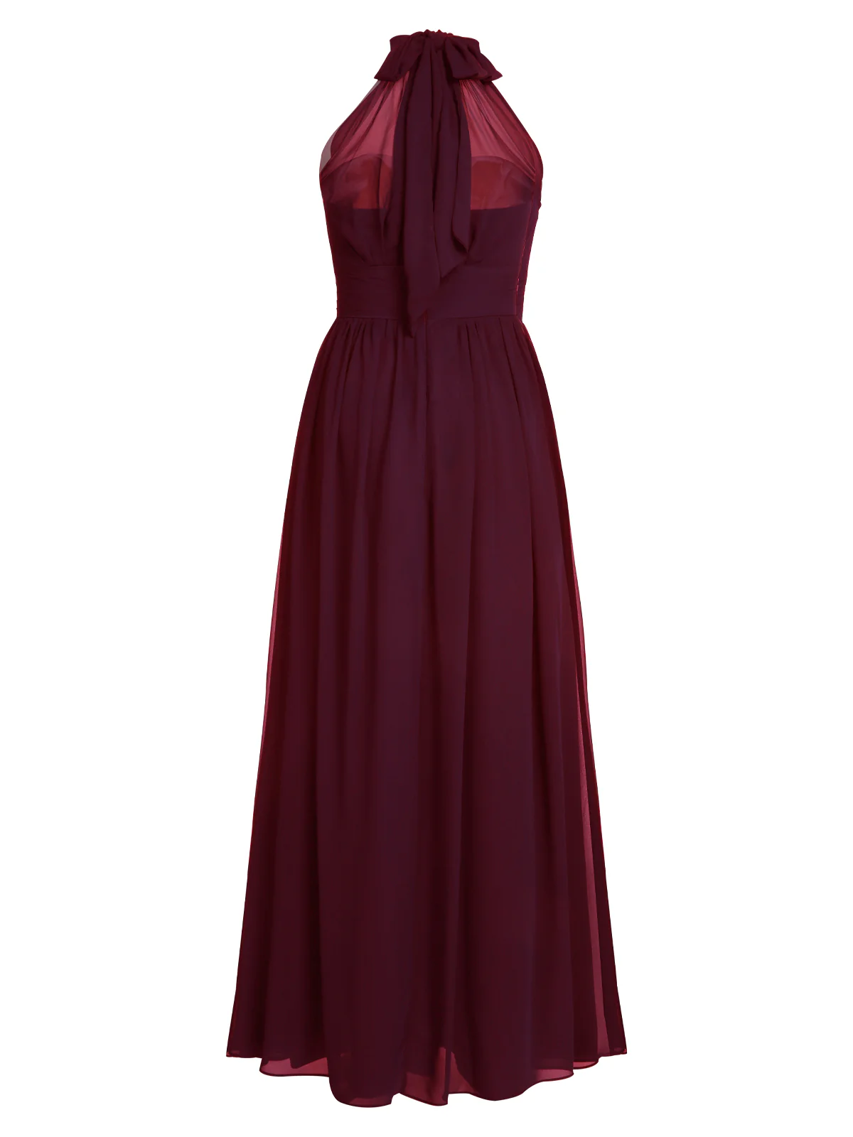 1950s Chiffon Sleeveless Solid Vintage Dress - Image 14