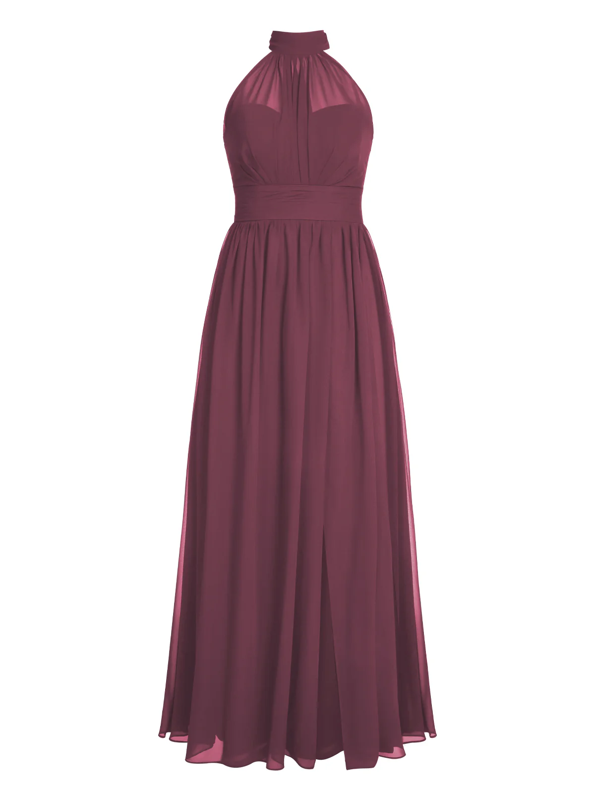 1950s Chiffon Sleeveless Solid Vintage Dress - Image 19