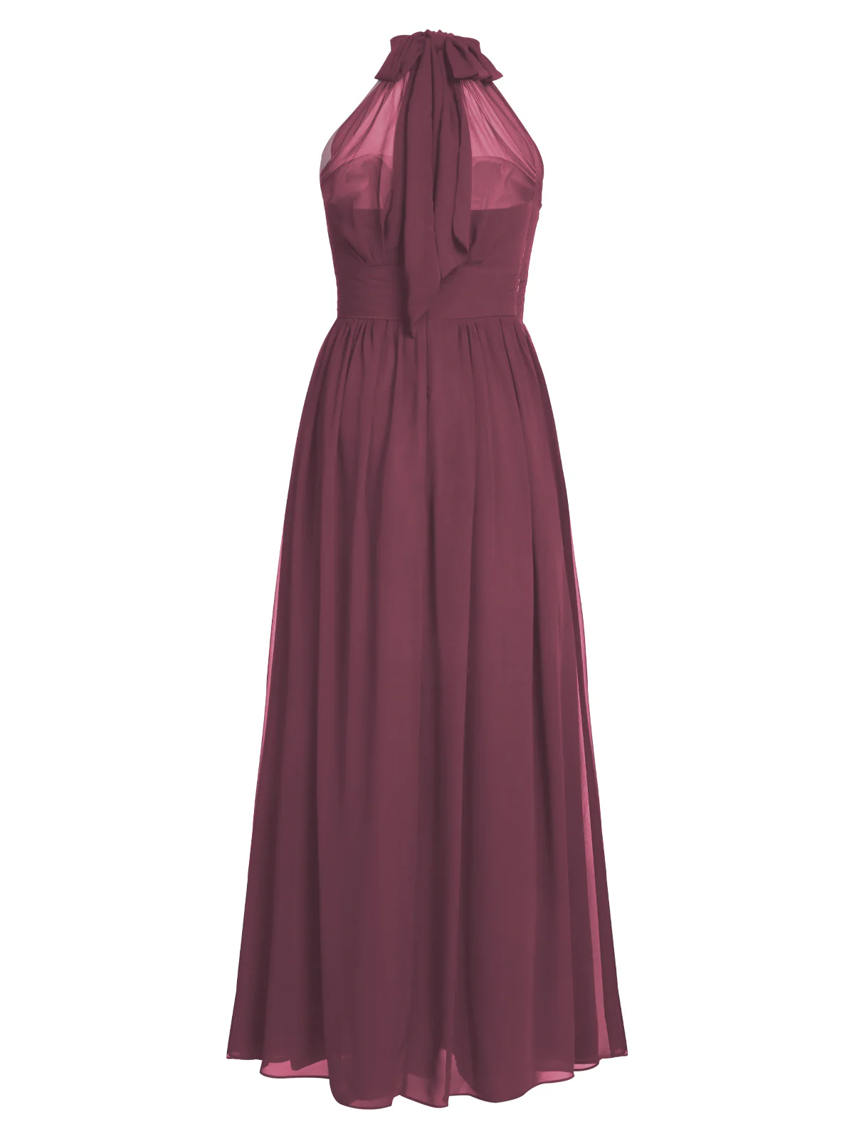1950s Chiffon Sleeveless Solid Vintage Dress - Image 20