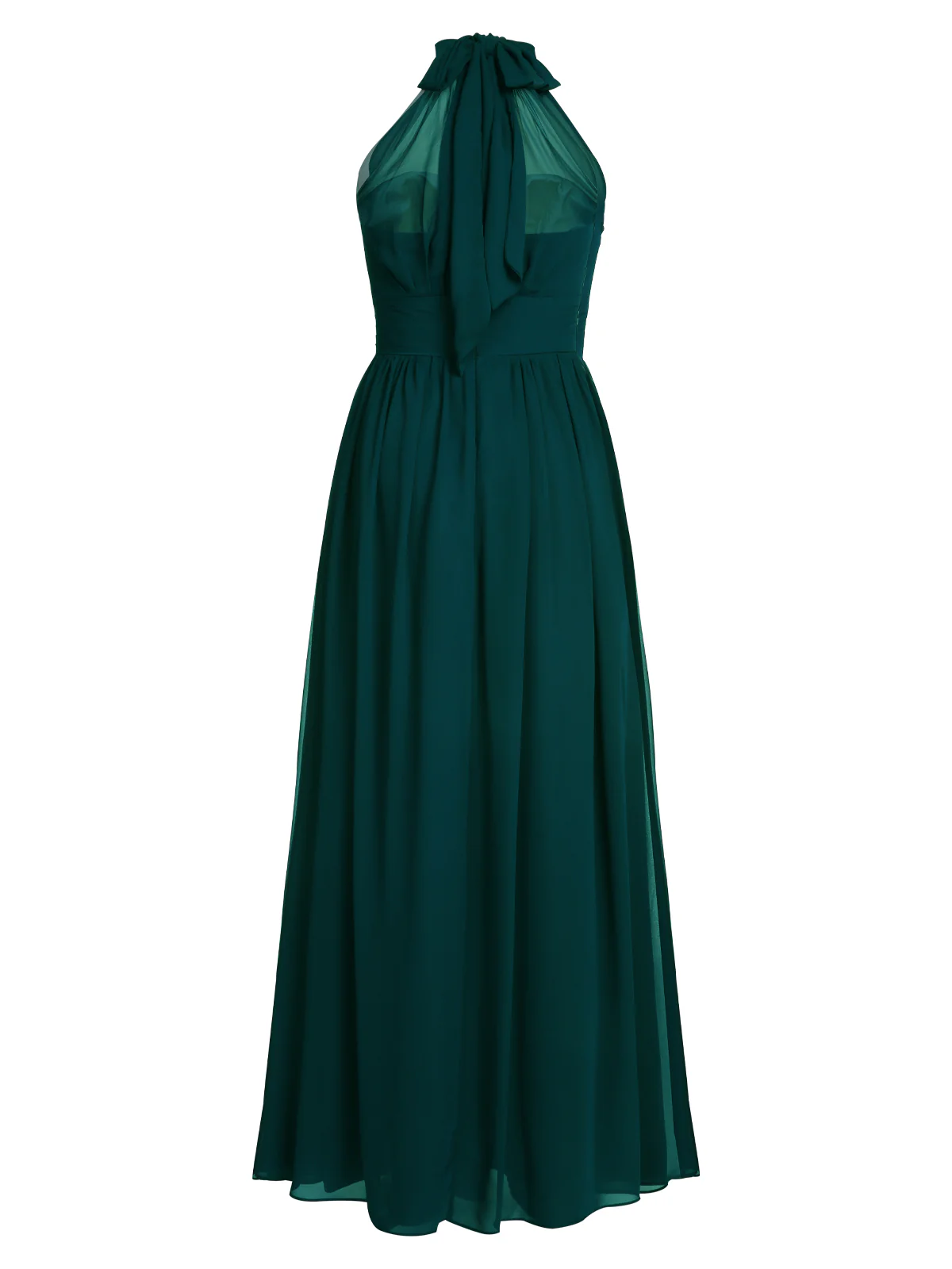 1950s Chiffon Sleeveless Solid Vintage Dress - Image 22