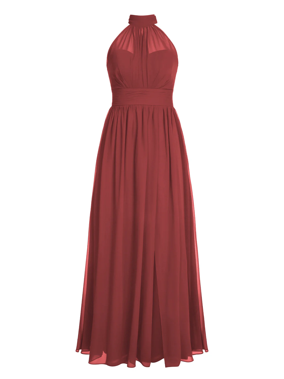 1950s Chiffon Sleeveless Solid Vintage Dress - Image 23