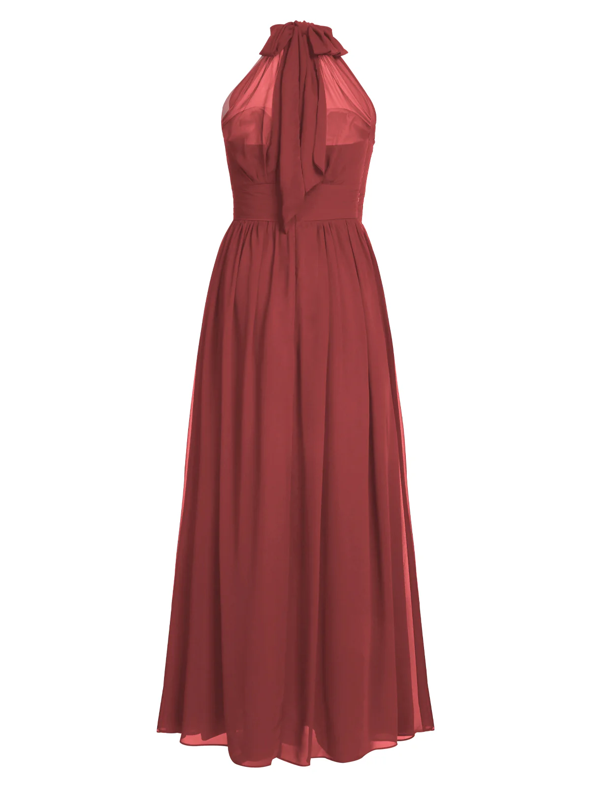 1950s Chiffon Sleeveless Solid Vintage Dress - Image 24
