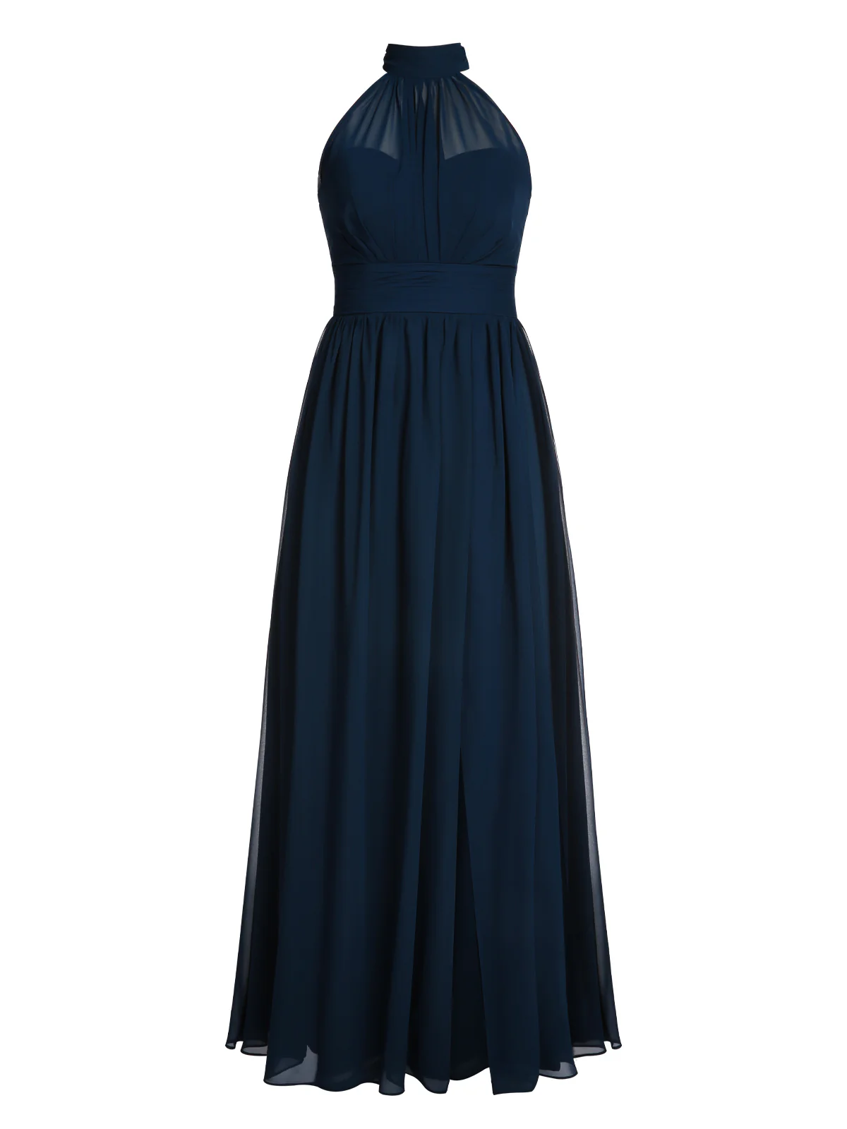 1950s Chiffon Sleeveless Solid Vintage Dress - Image 27