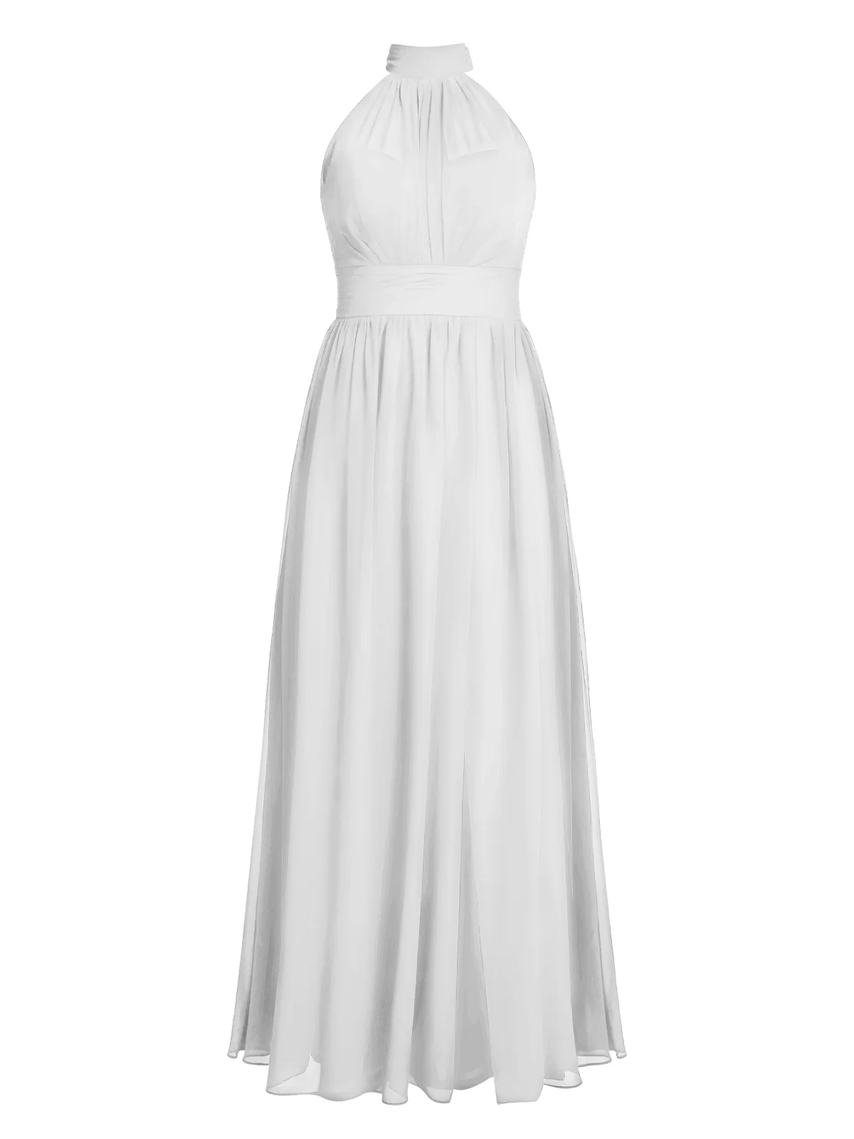 1950s Chiffon Sleeveless Solid Vintage Dress - Image 29