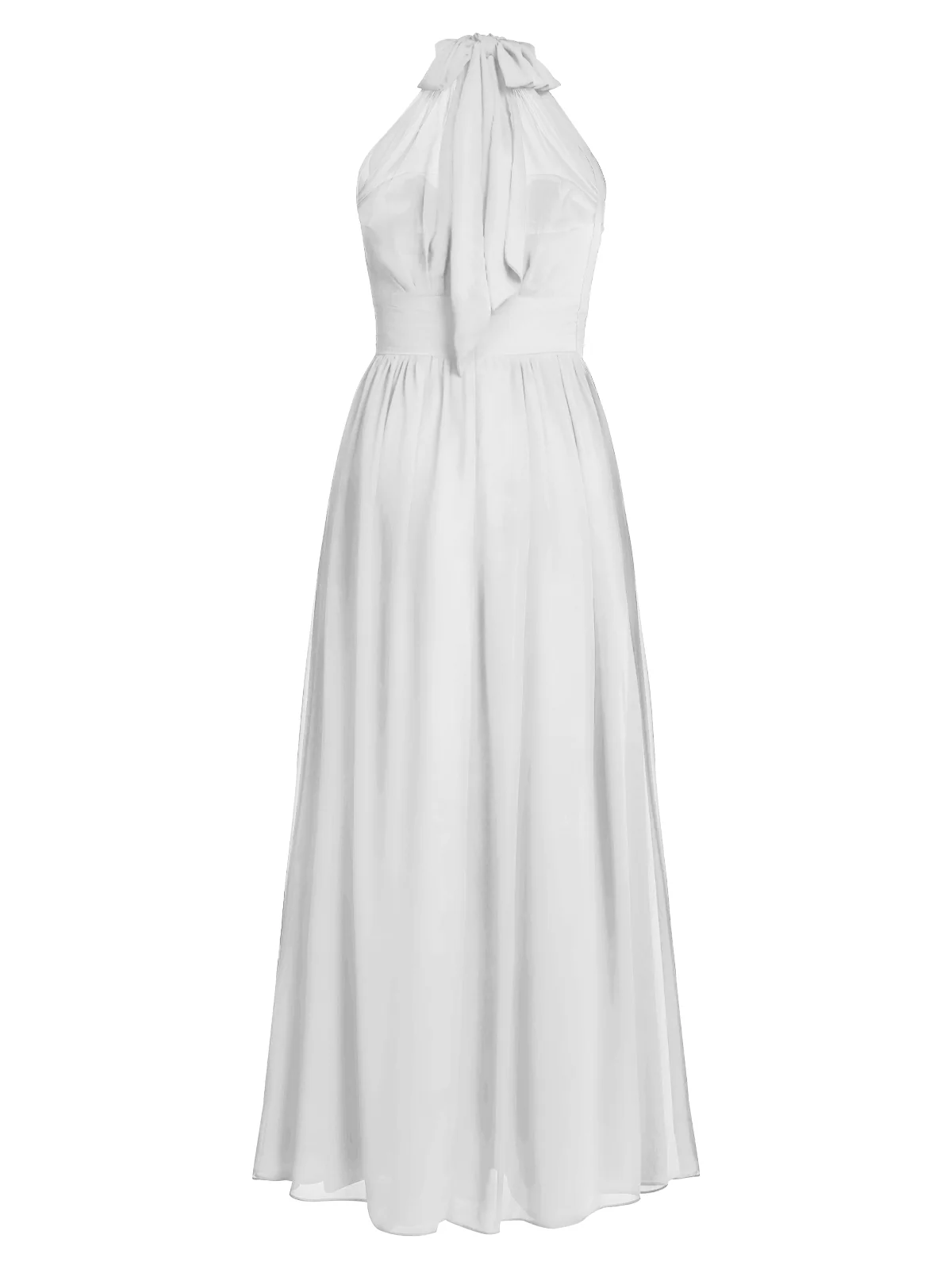 1950s Chiffon Sleeveless Solid Vintage Dress - Image 30