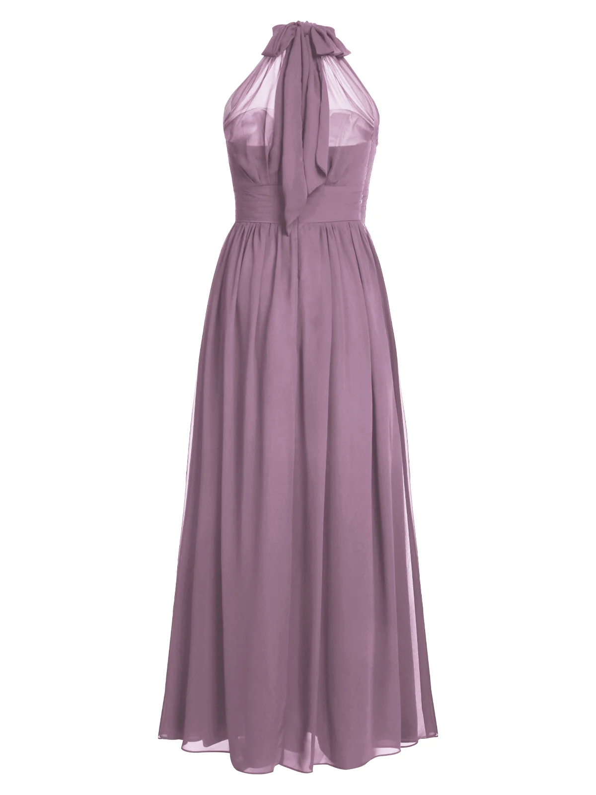 1950s Chiffon Sleeveless Solid Vintage Dress - Image 8