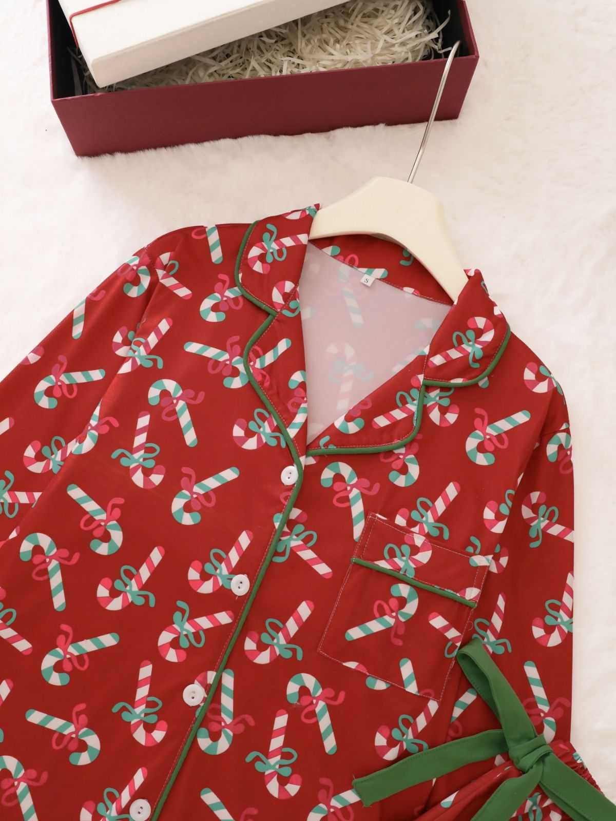 1950s Christmas Candy Cane Pajama Set - Image 12