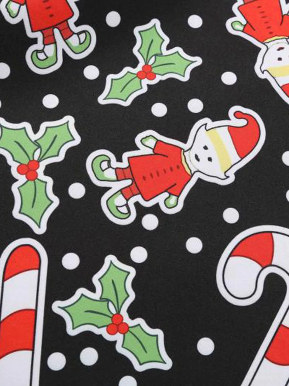 1950s Christmas Candy Canes Swing Dress - Image 4