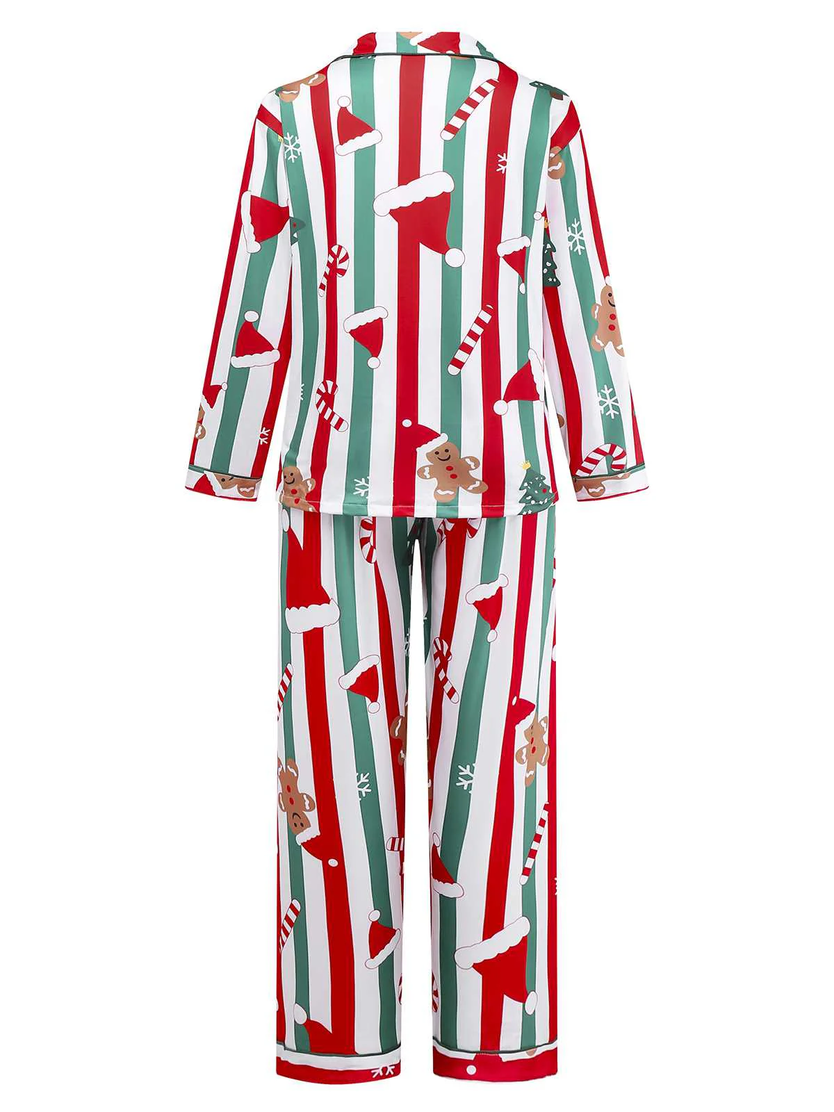 1950s Christmas Gingerbread Candy Cane Pajama Set - Image 2