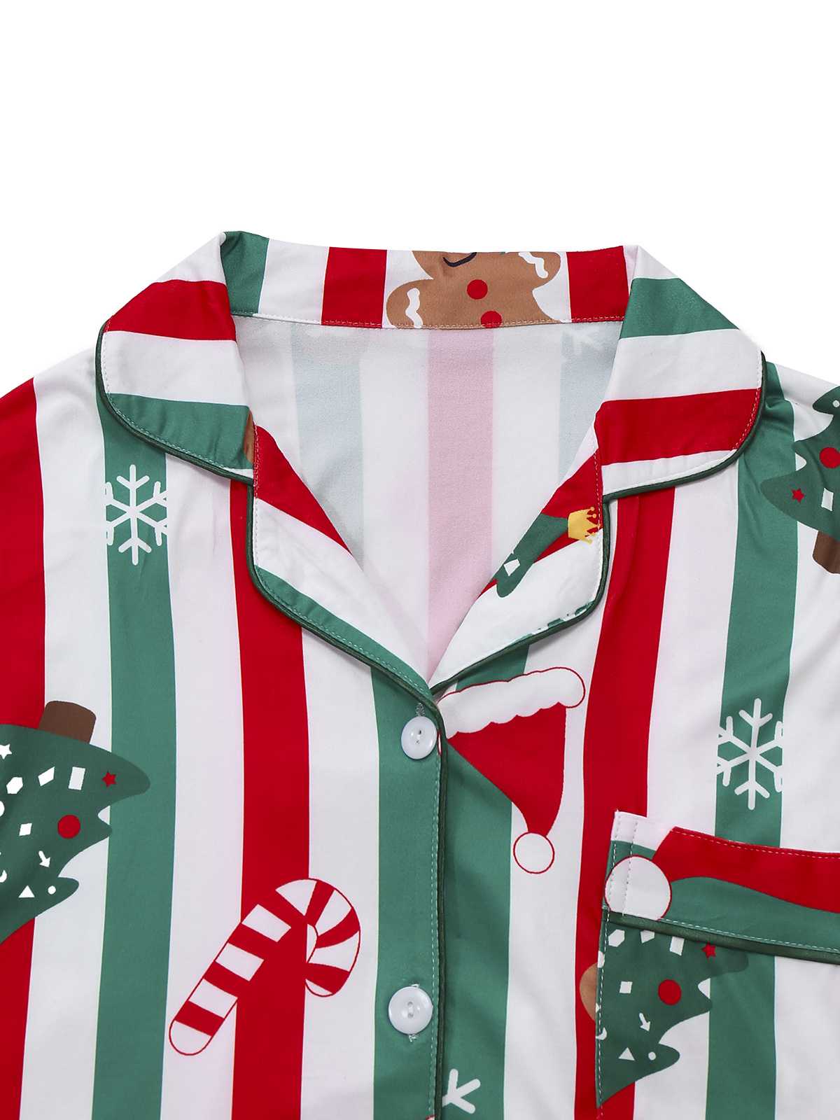 1950s Christmas Gingerbread Candy Cane Pajama Set - Image 3
