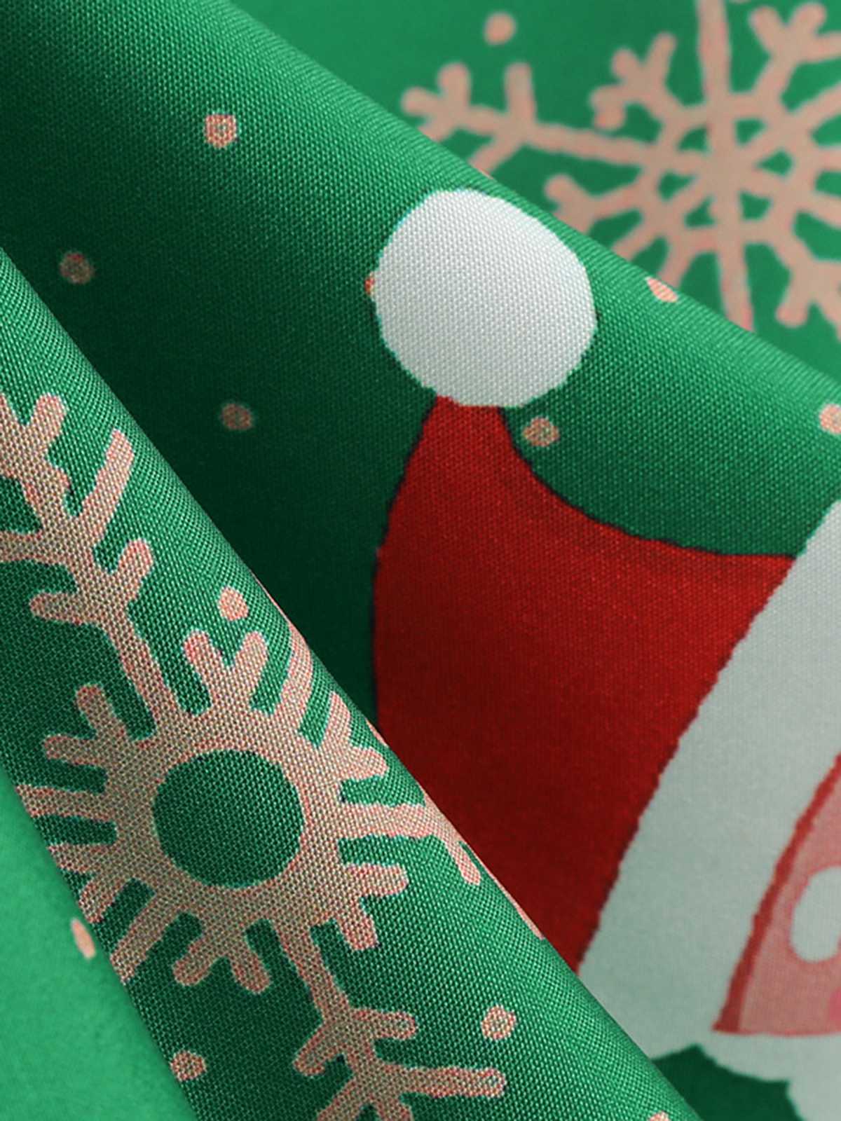 1950s Christmas Patchwork Long Sleeve Dress - Image 12