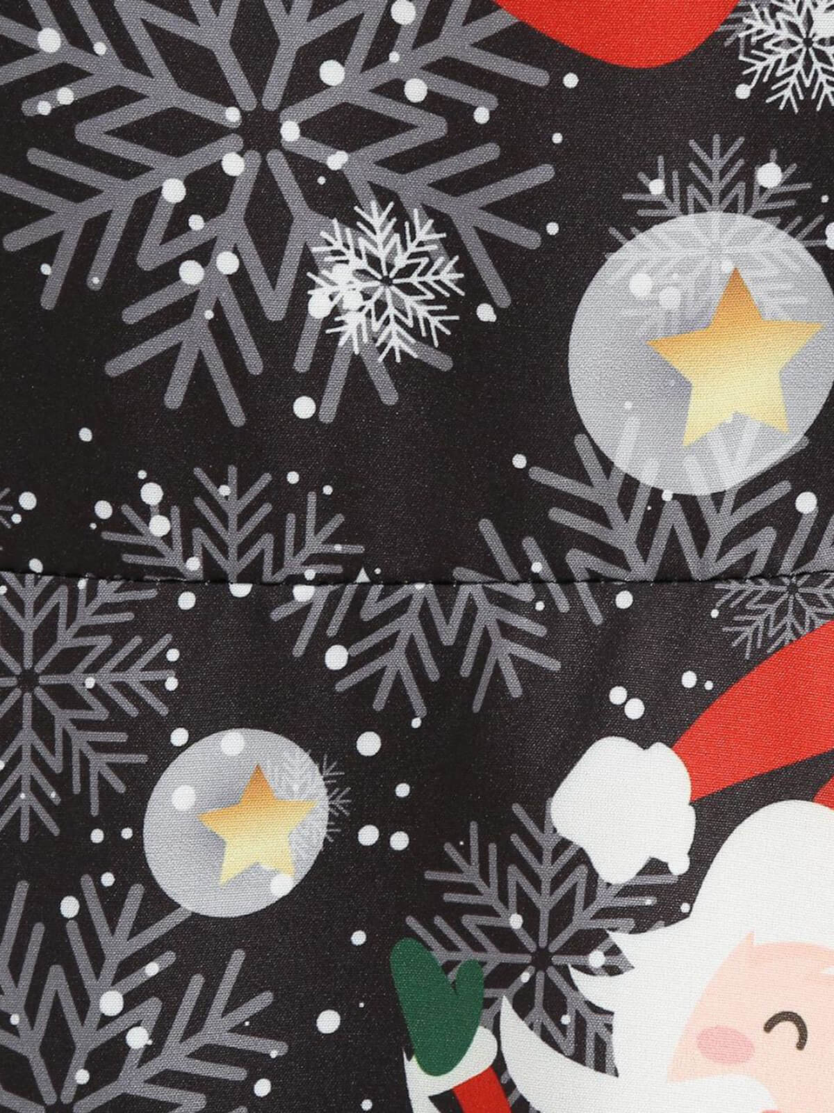 1950s Christmas Santa Claus Lace Patchwork Dress - Image 5