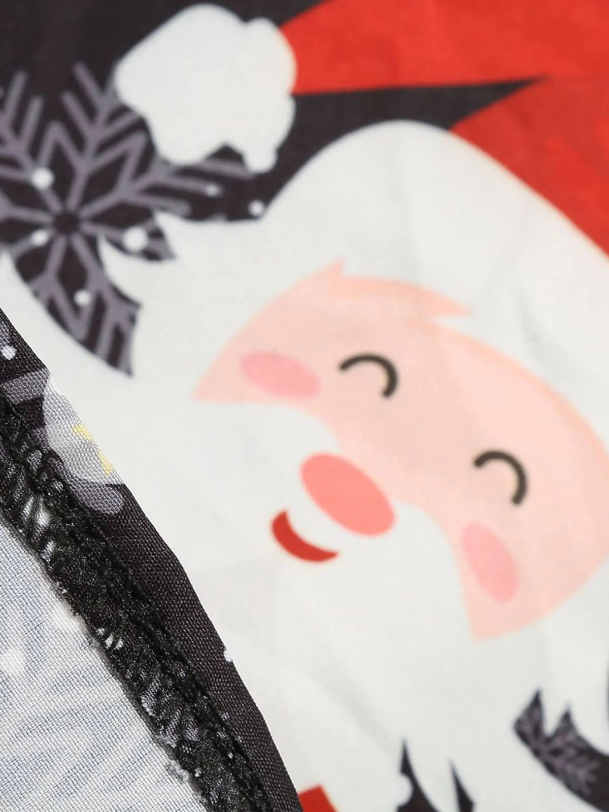 1950s Christmas Santa Claus Lace Patchwork Dress - Image 9