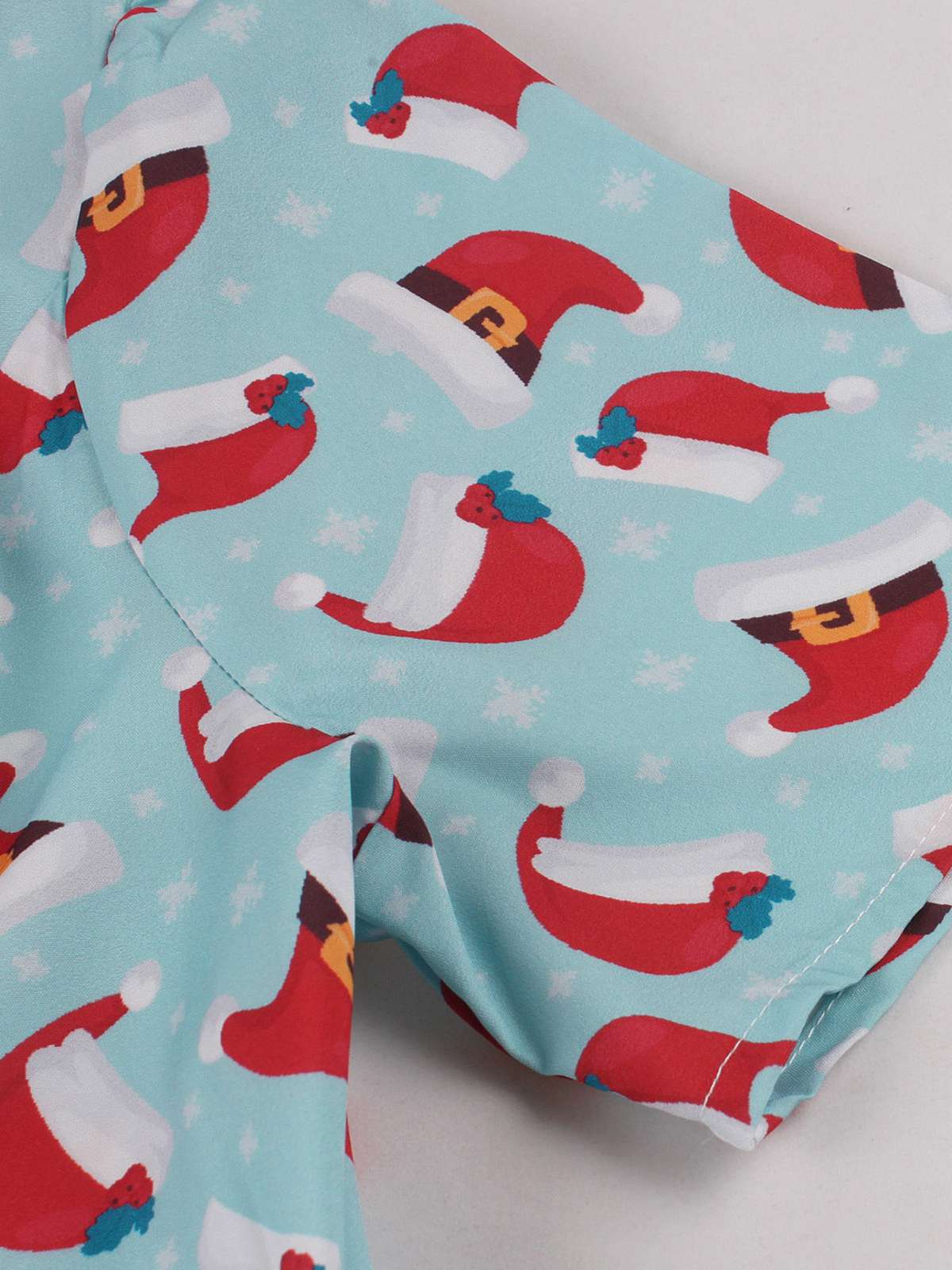 1950s Christmas Santa & Elk Print Swing Dress - Image 8
