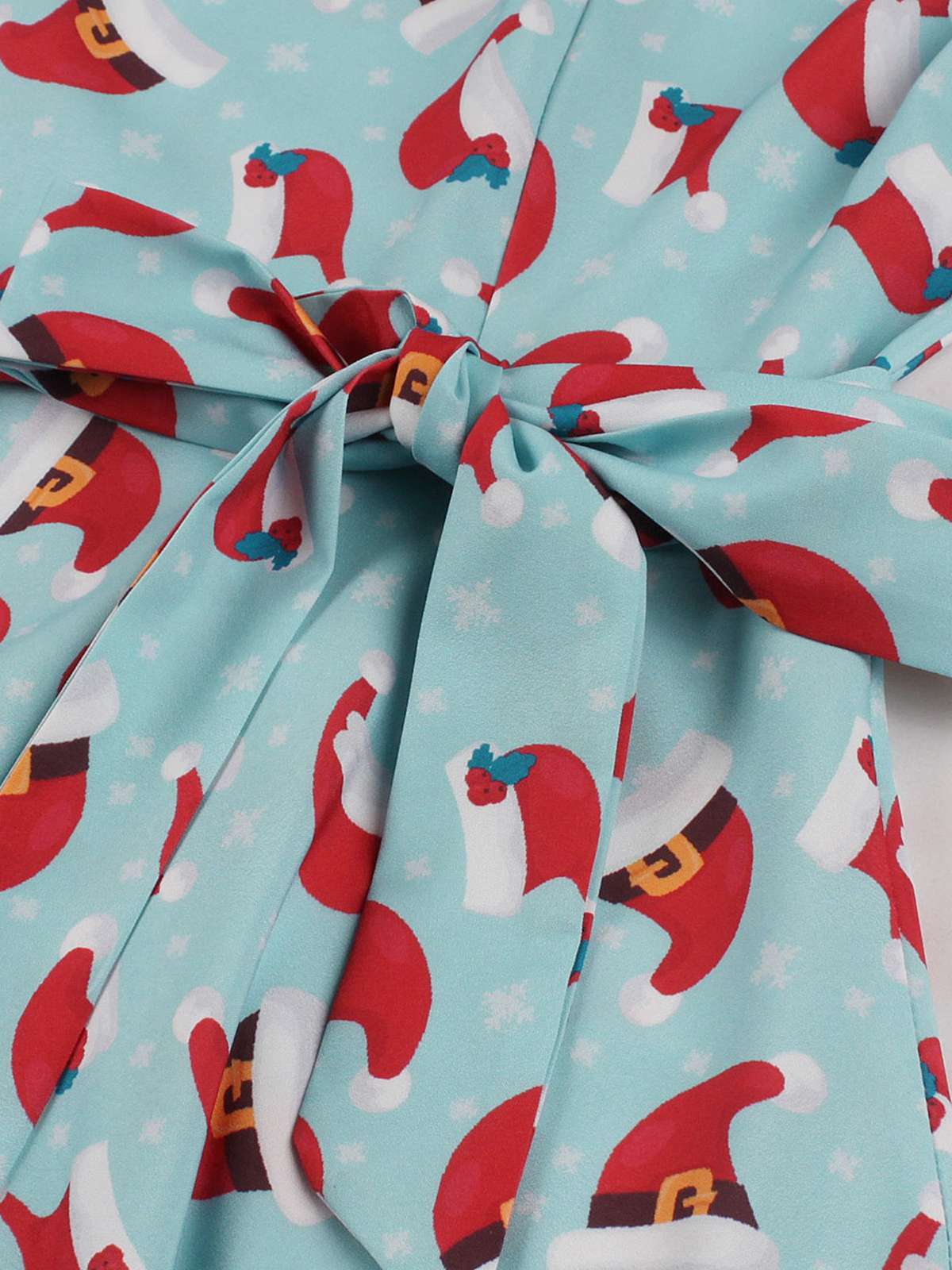 1950s Christmas Santa & Elk Print Swing Dress - Image 9