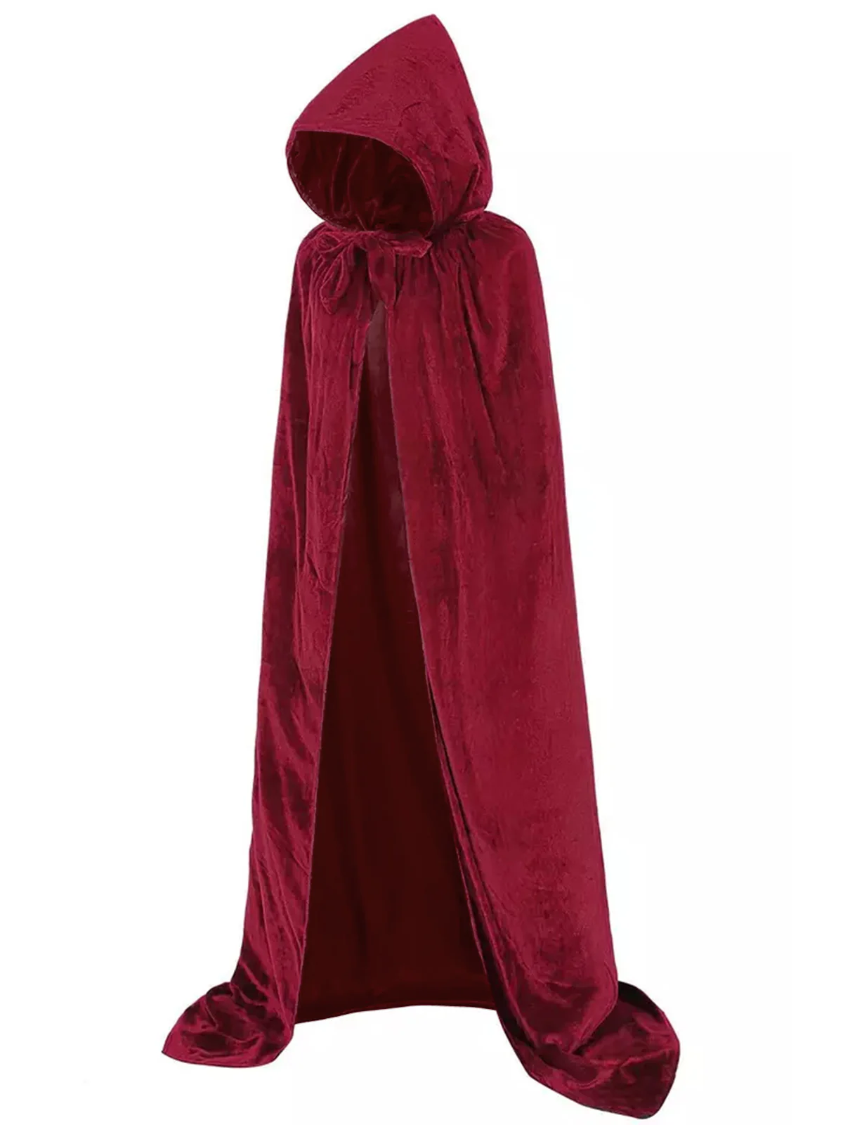 1950s Christmas Solid Long Hooded Cape - Image 2