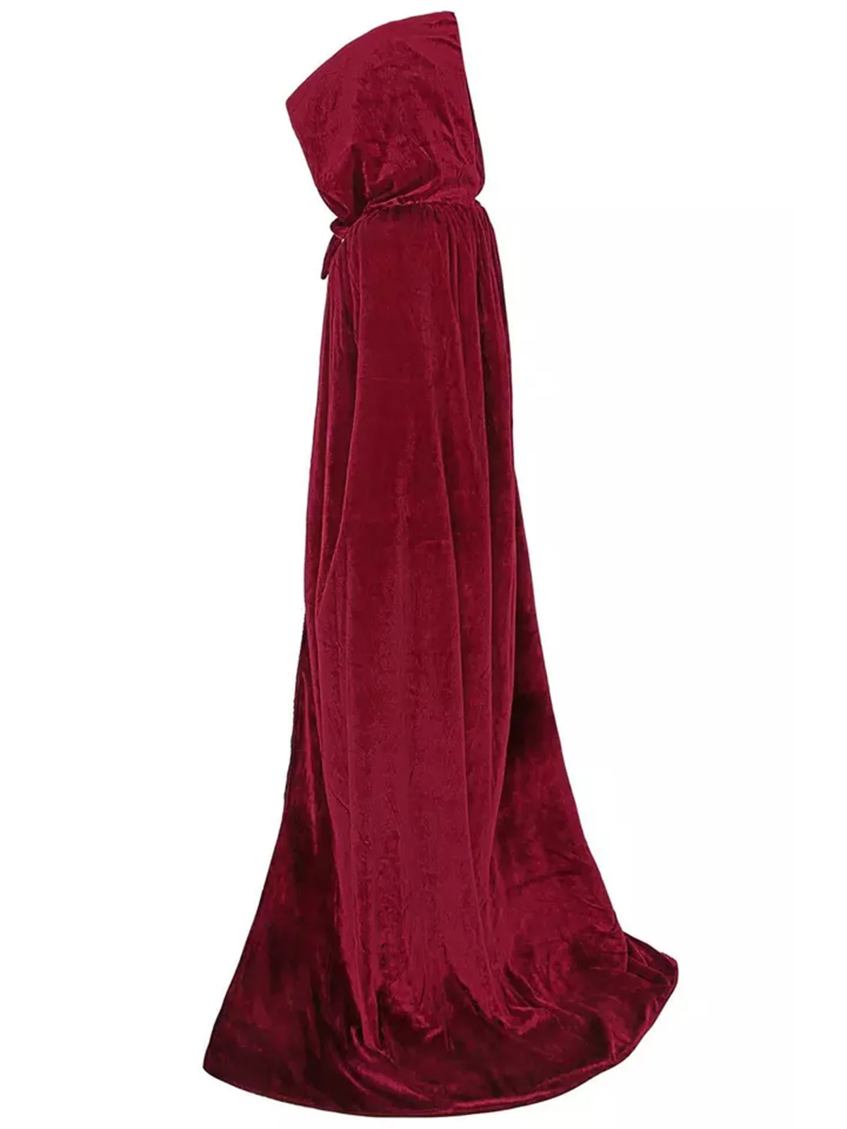 1950s Christmas Solid Long Hooded Cape - Image 3