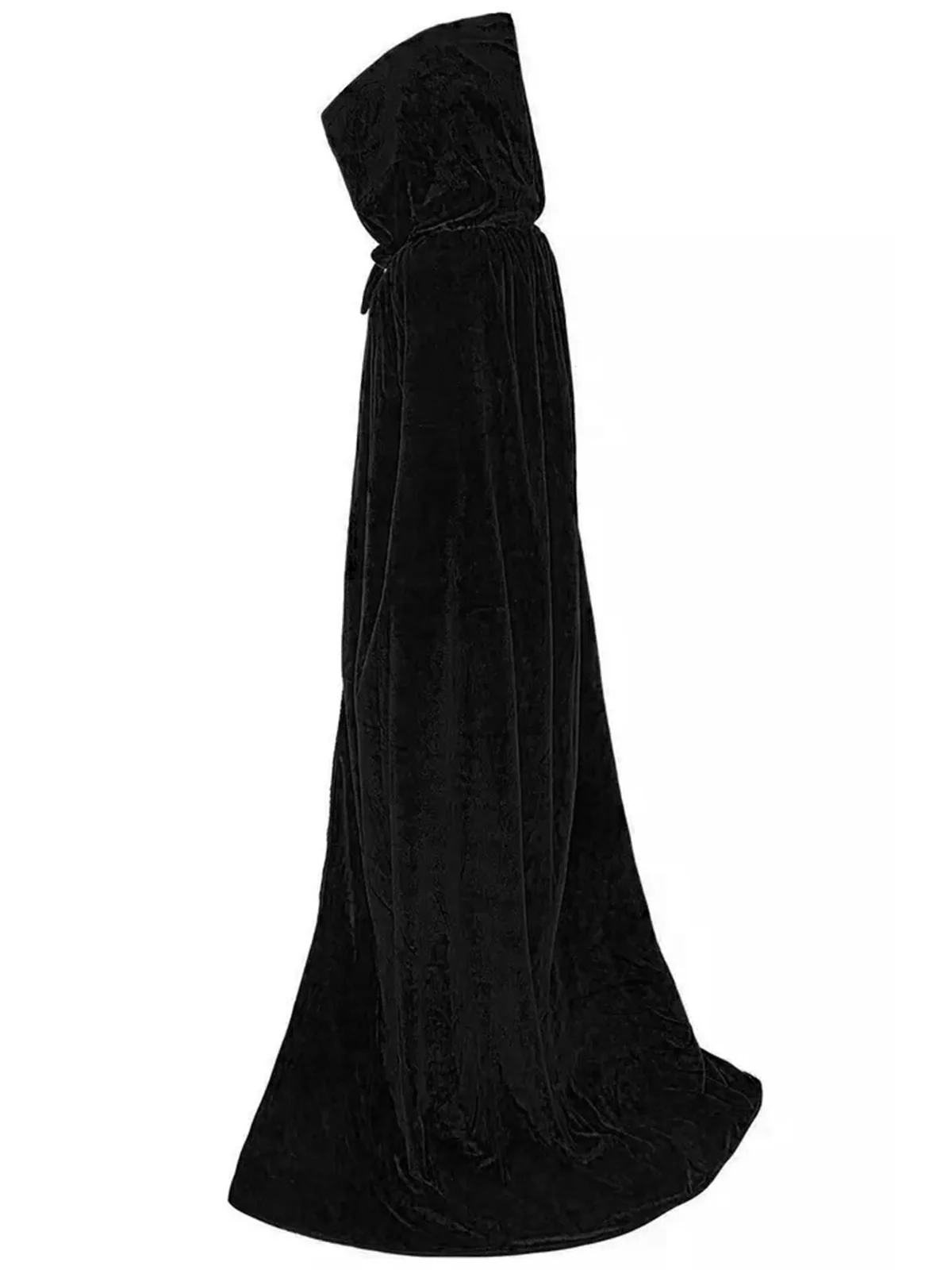 1950s Christmas Solid Long Hooded Cape - Image 3