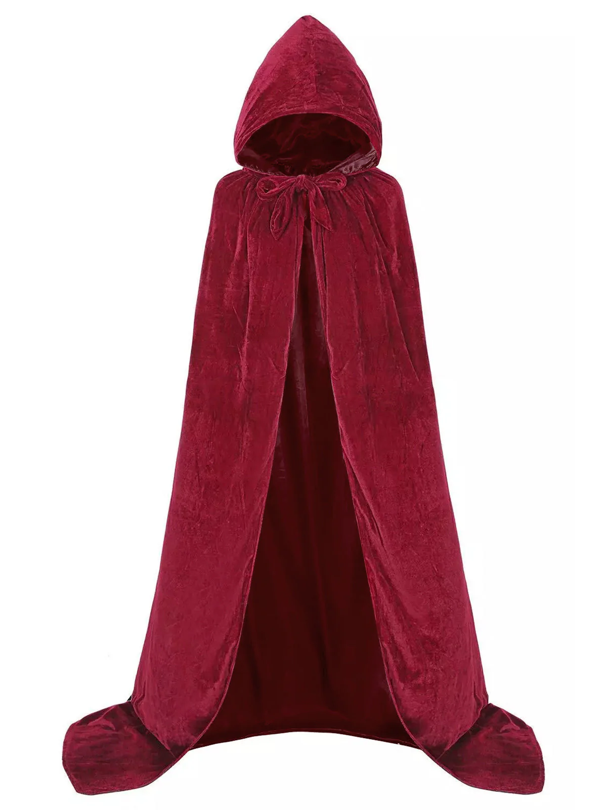 1950s Christmas Solid Long Hooded Cape - Image 4