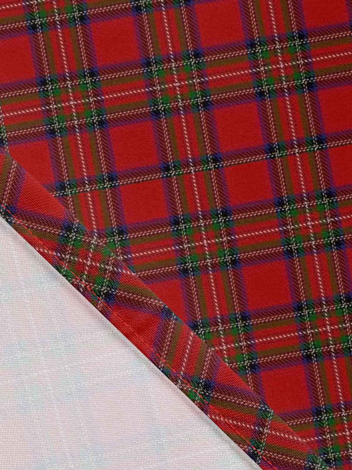 1950s Christmas Tartan Fur Trimmed High-Low Hem Dress - Image 5