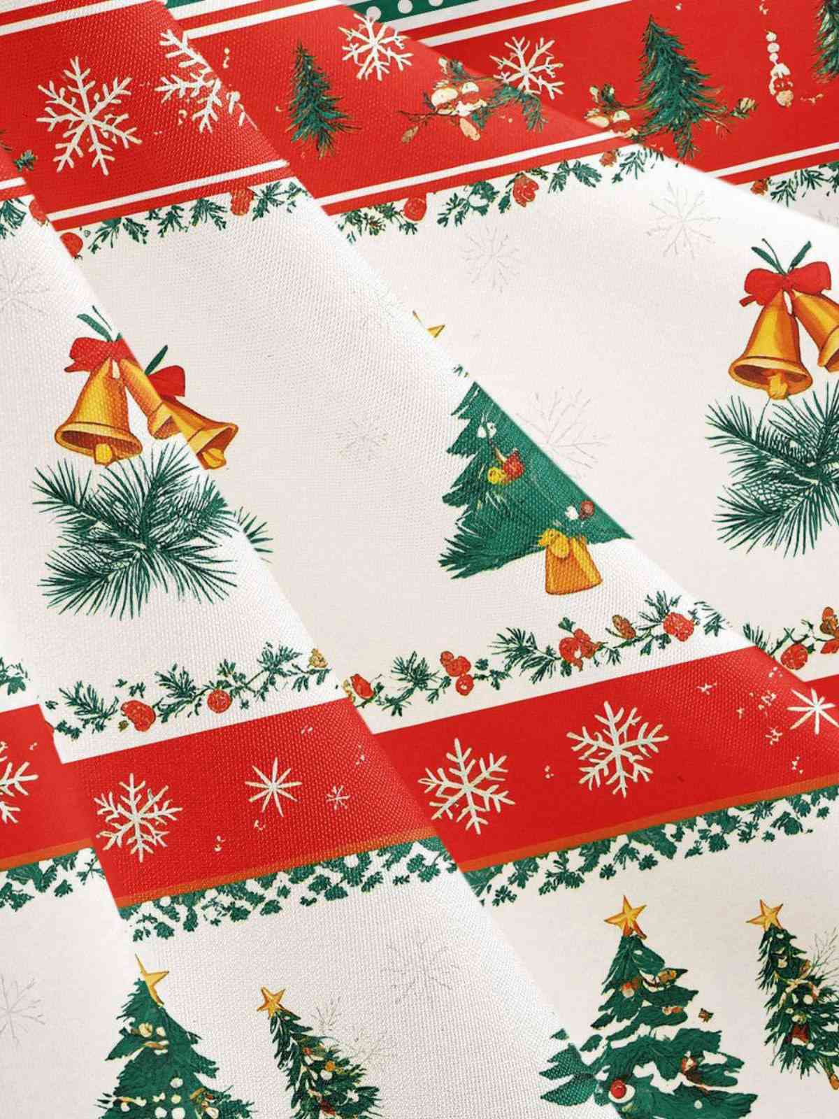 1950s Christmas Tree Patchwork Bow Belted Swing Dress - Image 13