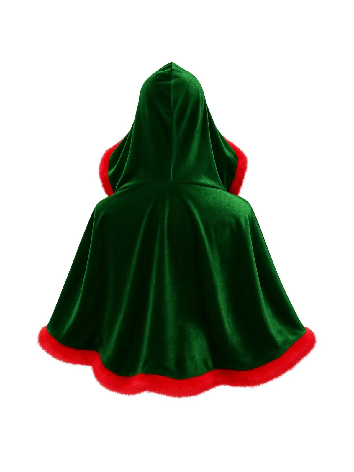 1950s Christmas Velvet Hooded Mini Cape - Image 3