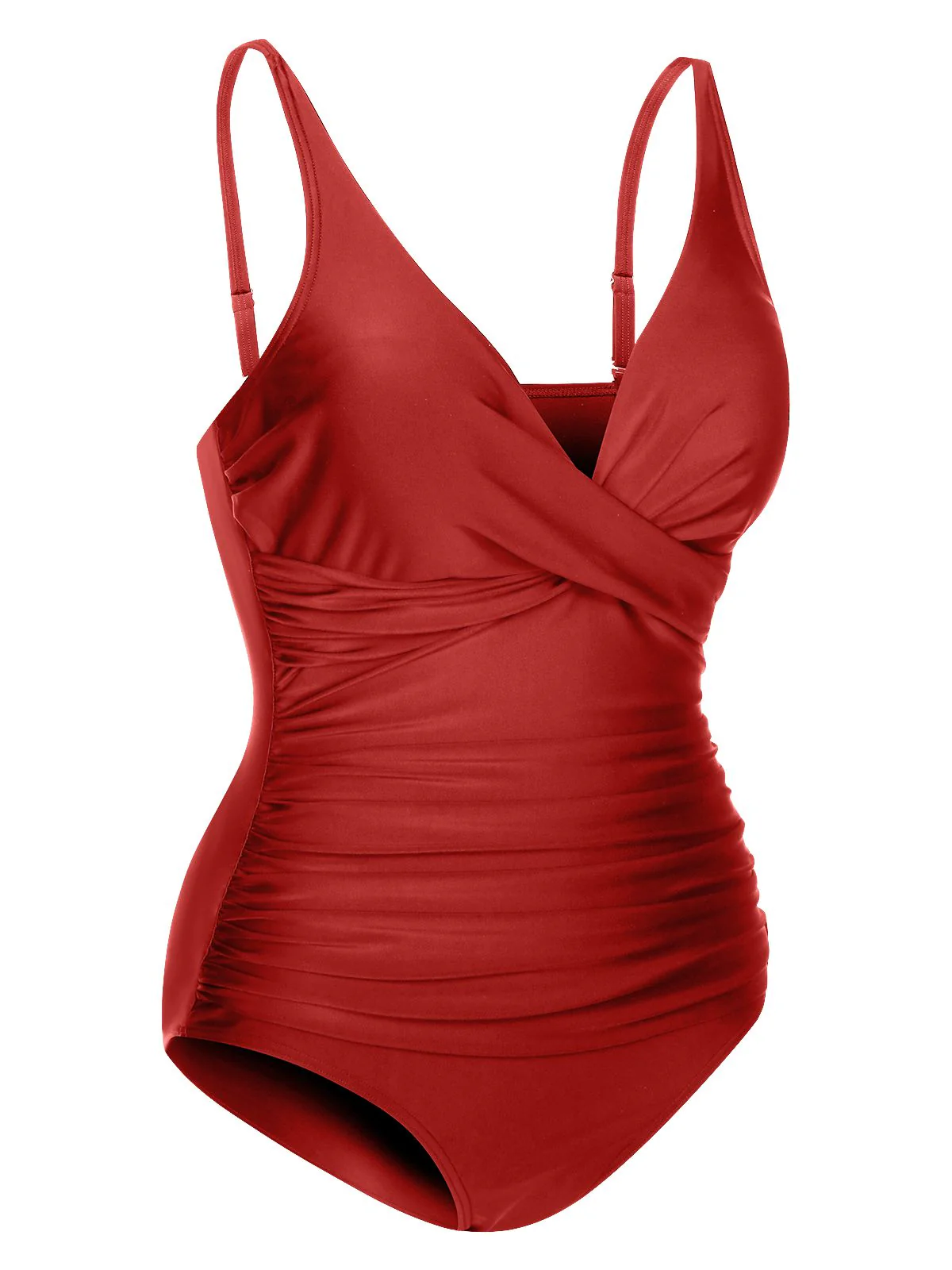 1950s Classic Solid One-Piece Swimsuit - Image 10