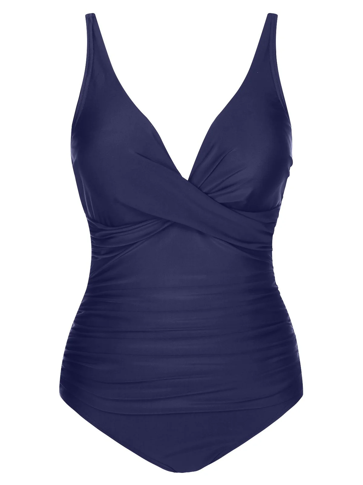 1950s Classic Solid One-Piece Swimsuit - Image 2