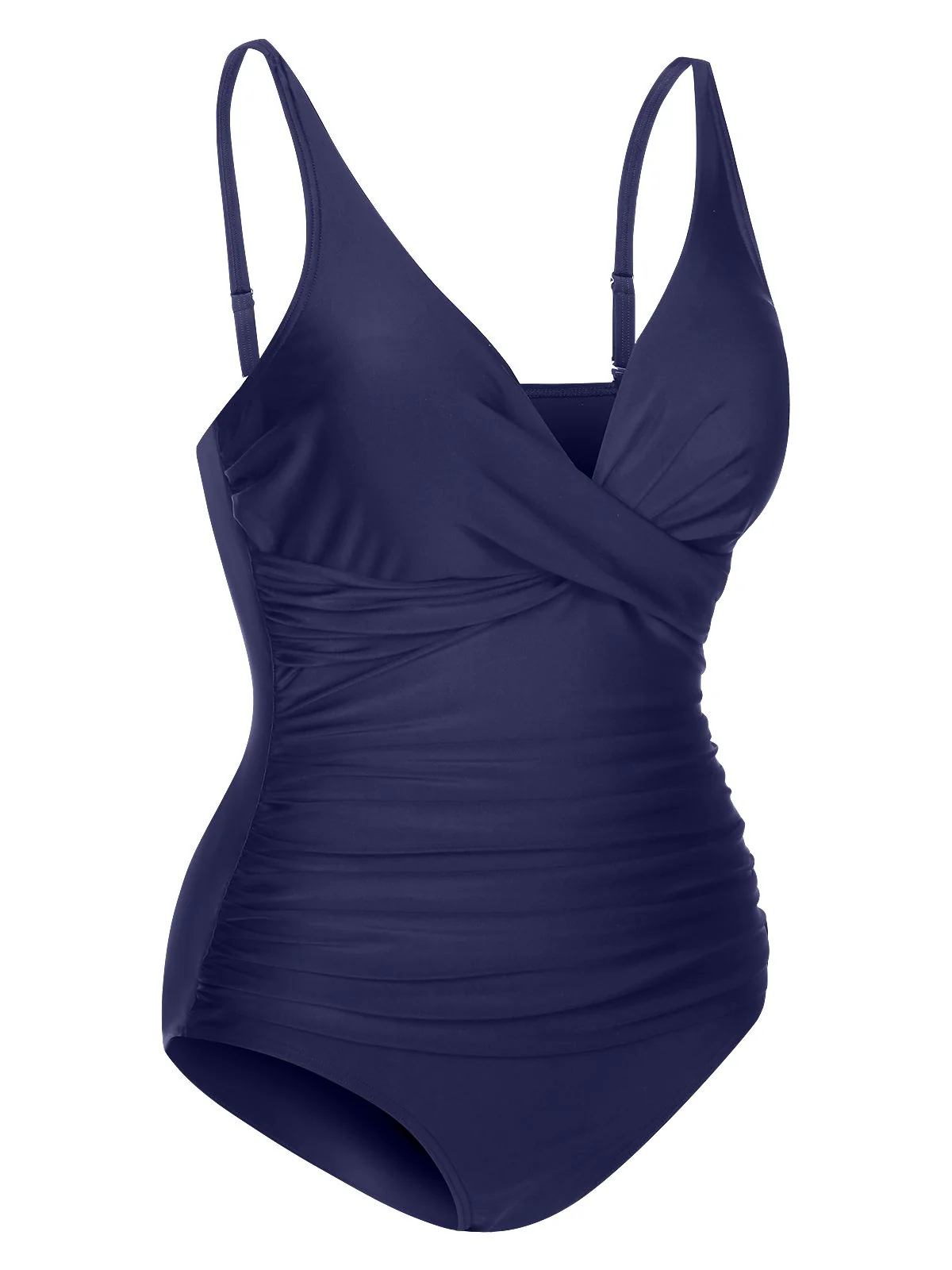 1950s Classic Solid One-Piece Swimsuit - Image 3