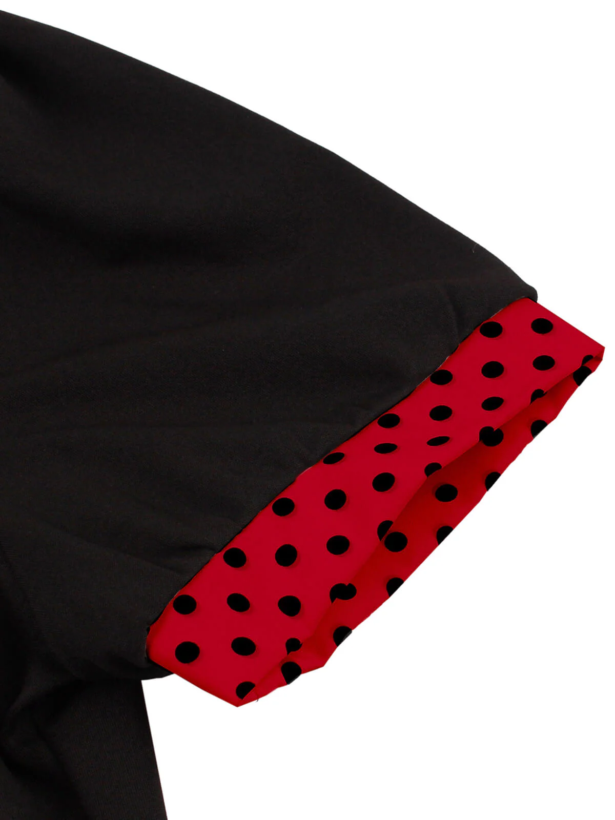 1950s Color Block Polka Dots Lapel Dress - Image 6