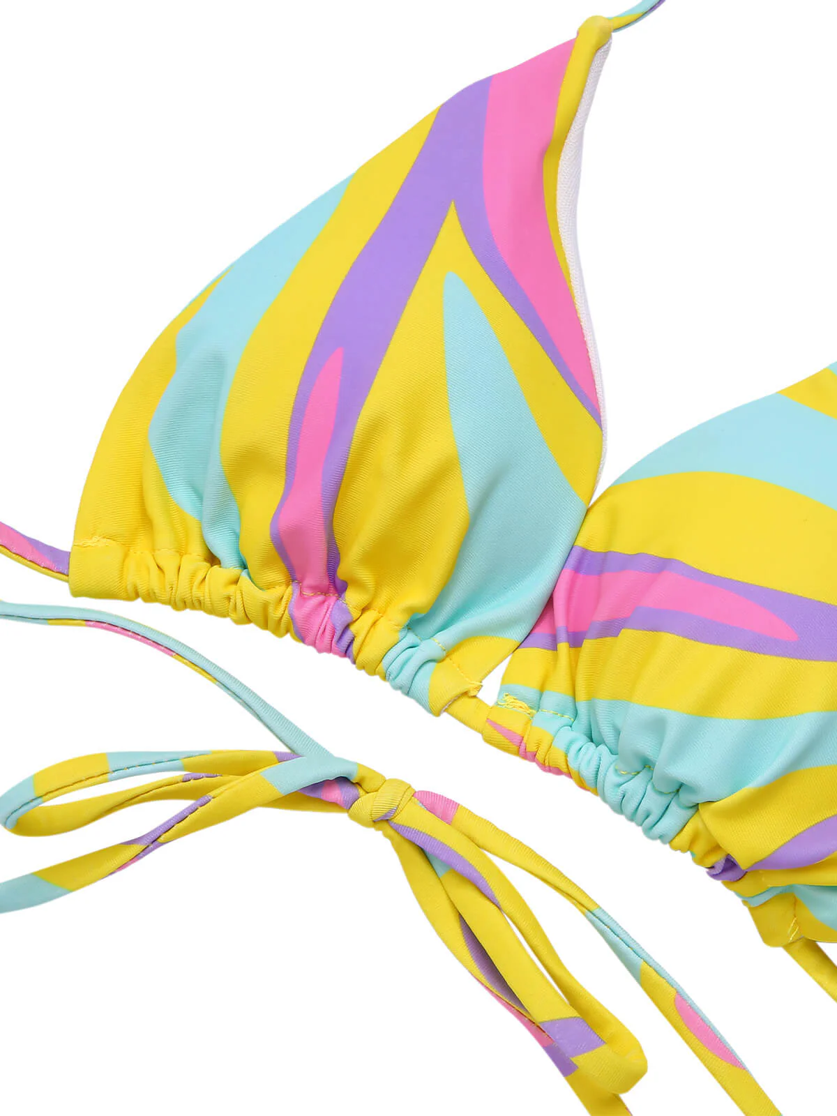 1970s Colorful Halter Bikini Set & Cover-Up - Image 7