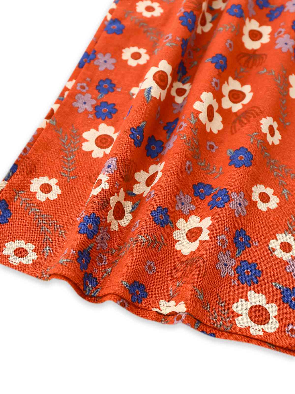 1950s Cotton Sleeveless All-Over Floral Belted Jumpsuit - Image 4