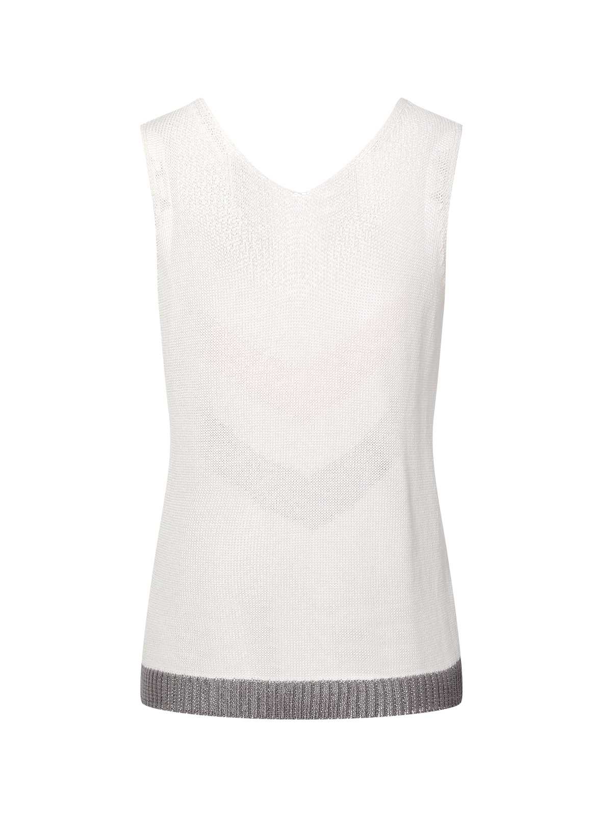 1950s Cutout Knitted Sleeveless Tops - Image 4