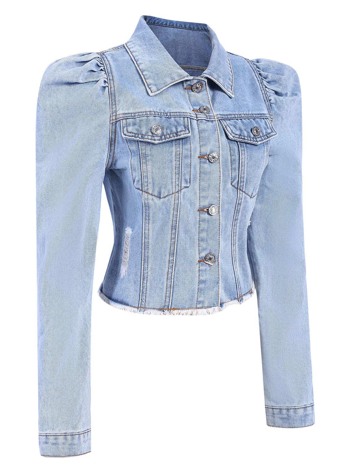 1950s Denim Leg-Of-Mutton Button Coat - Image 3