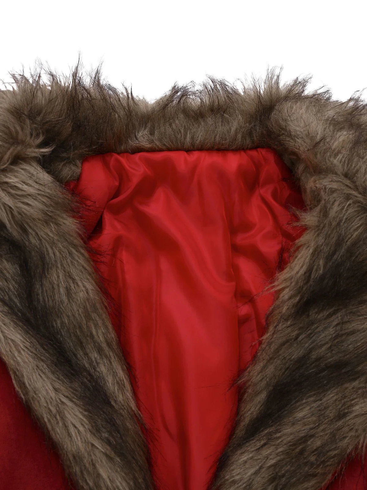 1950s Faux Fur Collar Lapel Belt Coat - Image 3