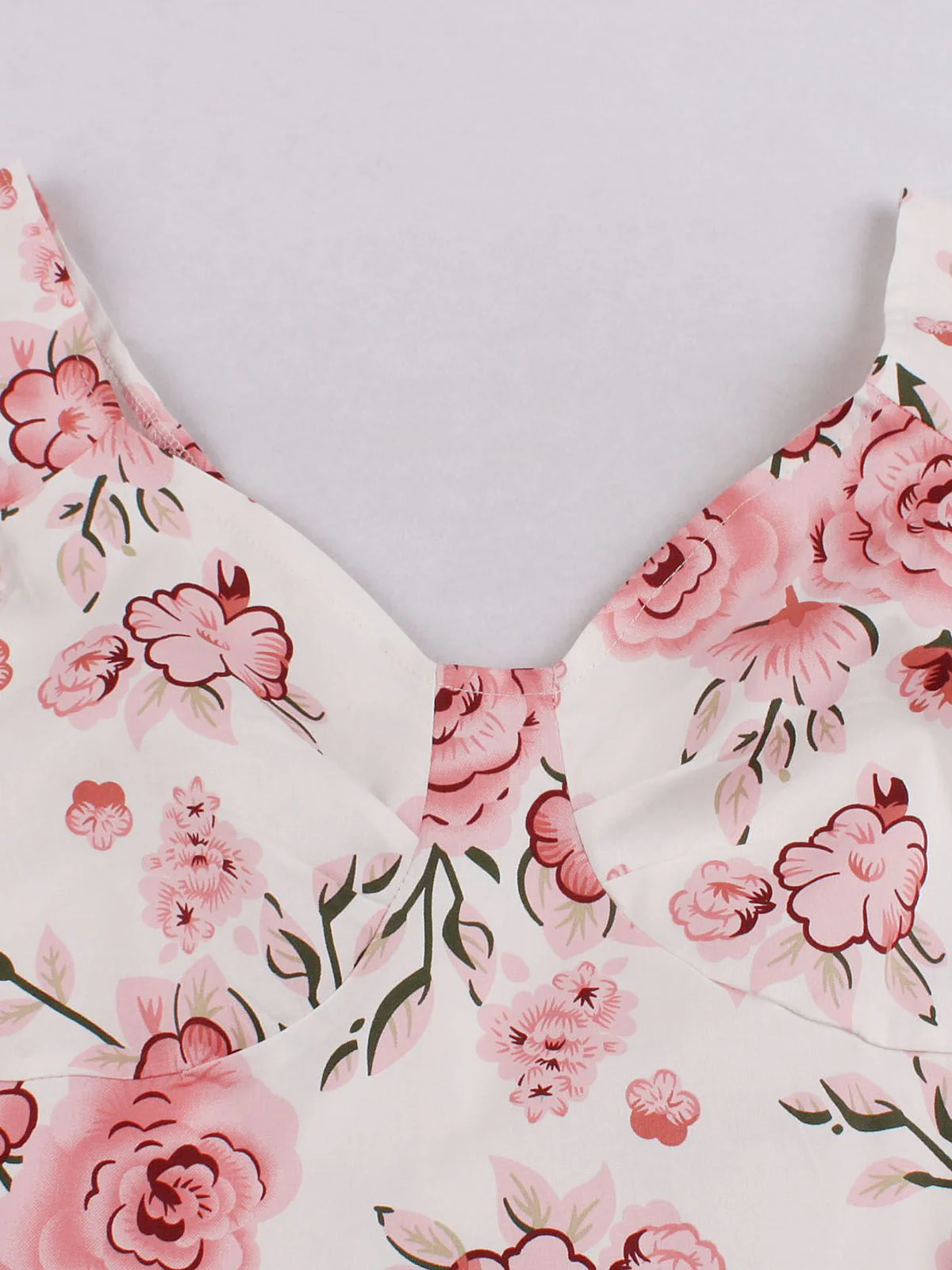 1950s Floral Flare Sleeve Swing Dress - Image 4