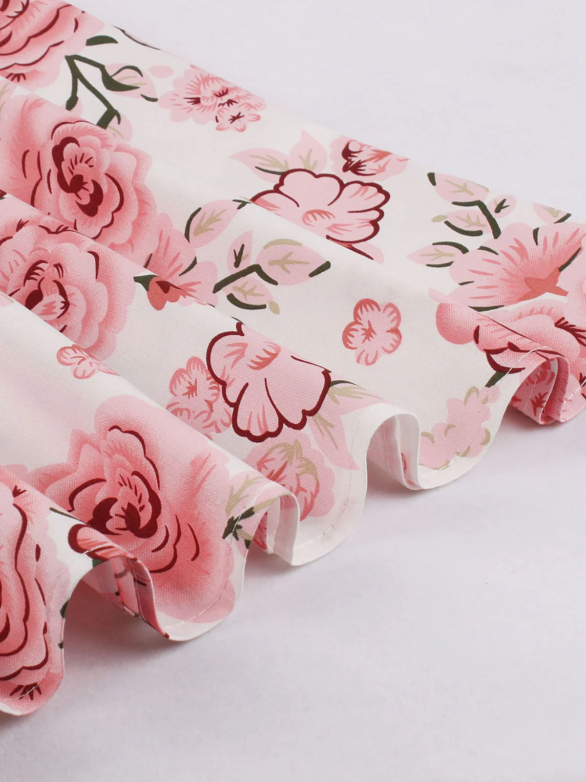1950s Floral Flare Sleeve Swing Dress - Image 18